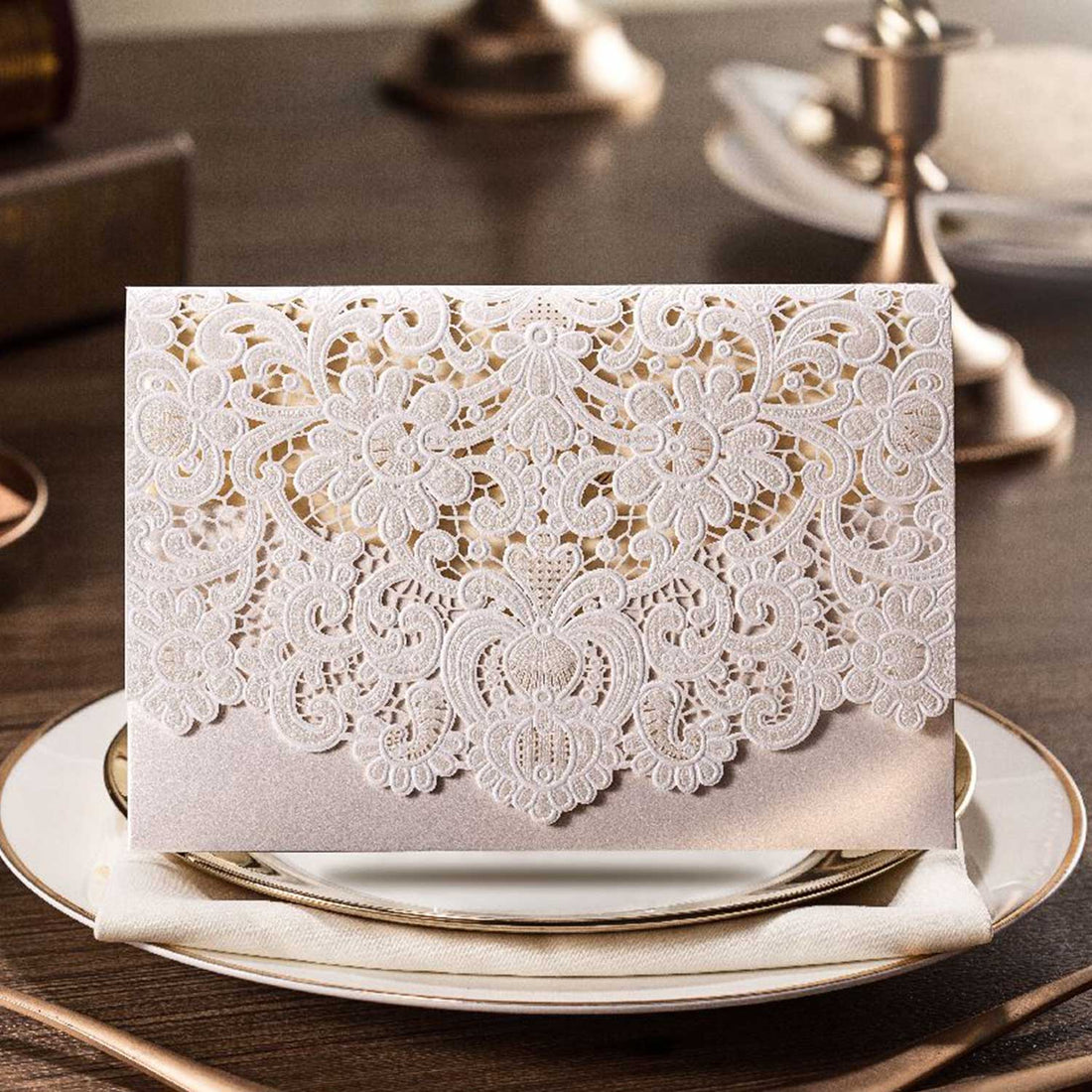 personalised laser cut wedding invitation