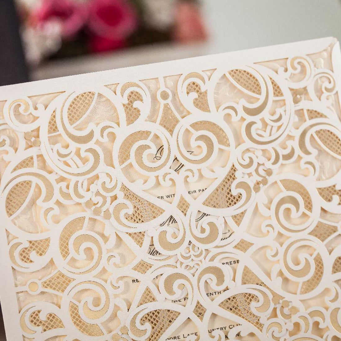 Laser cut wedding invitations - CW6109