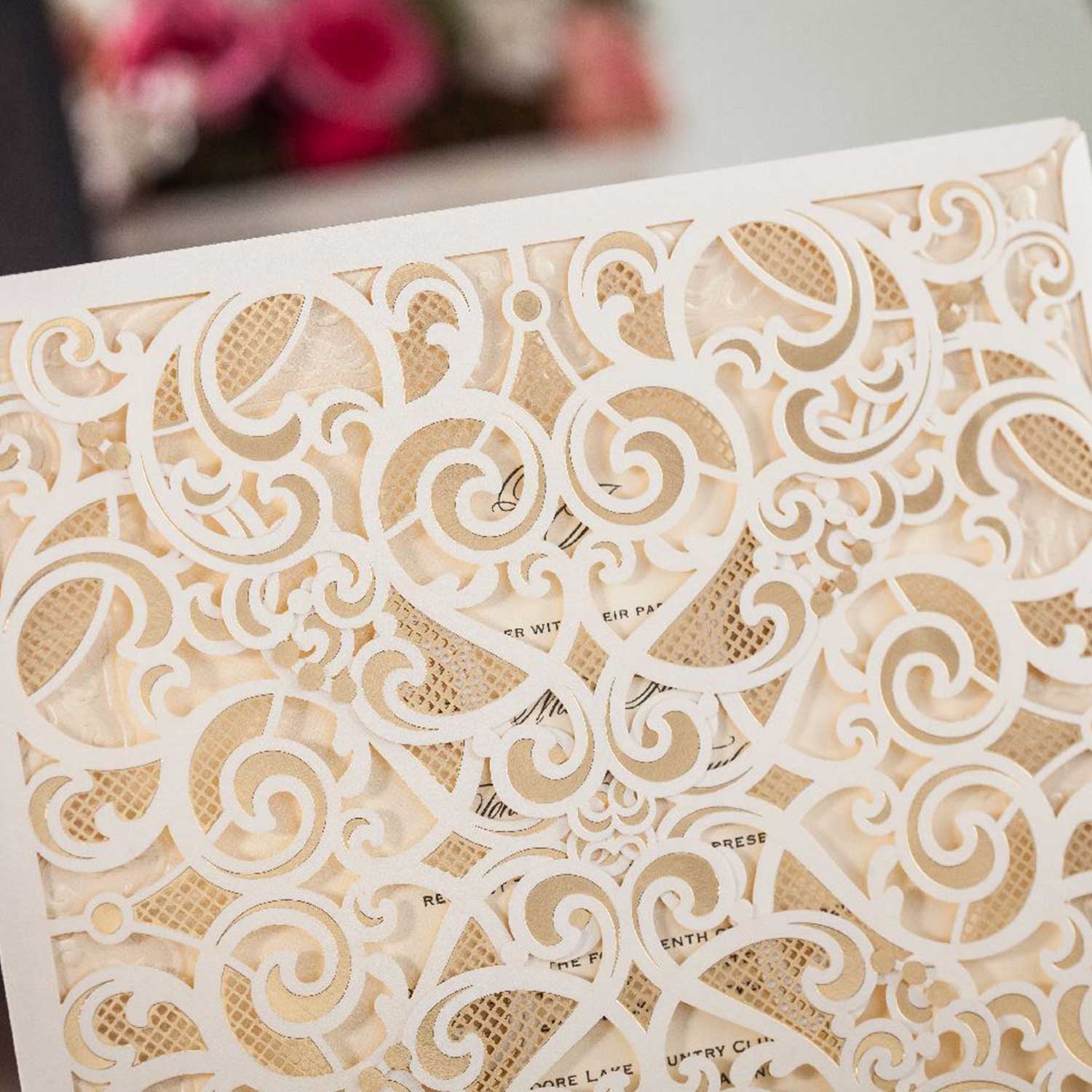 Laser cut wedding invitations - CW6109