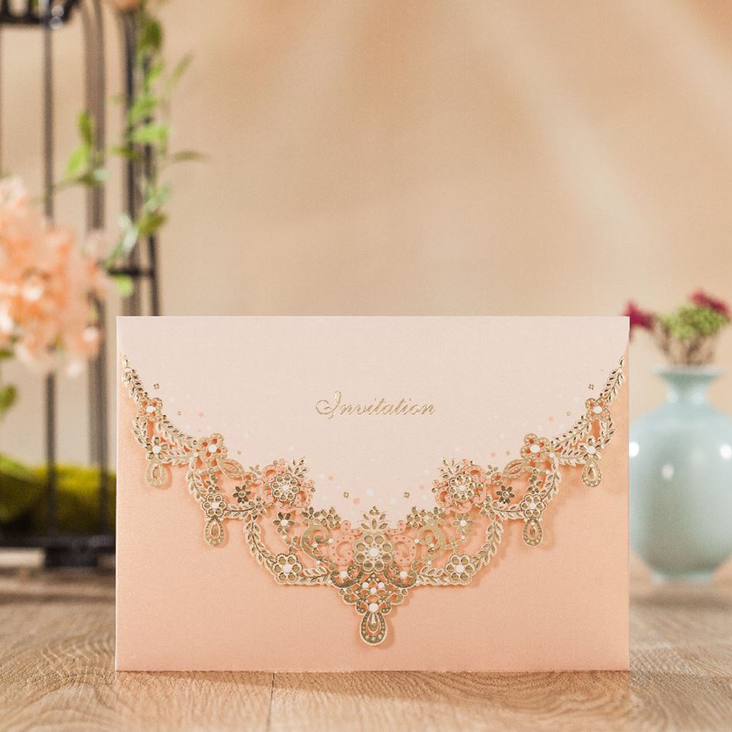 Laser cut wedding invitations CW7011