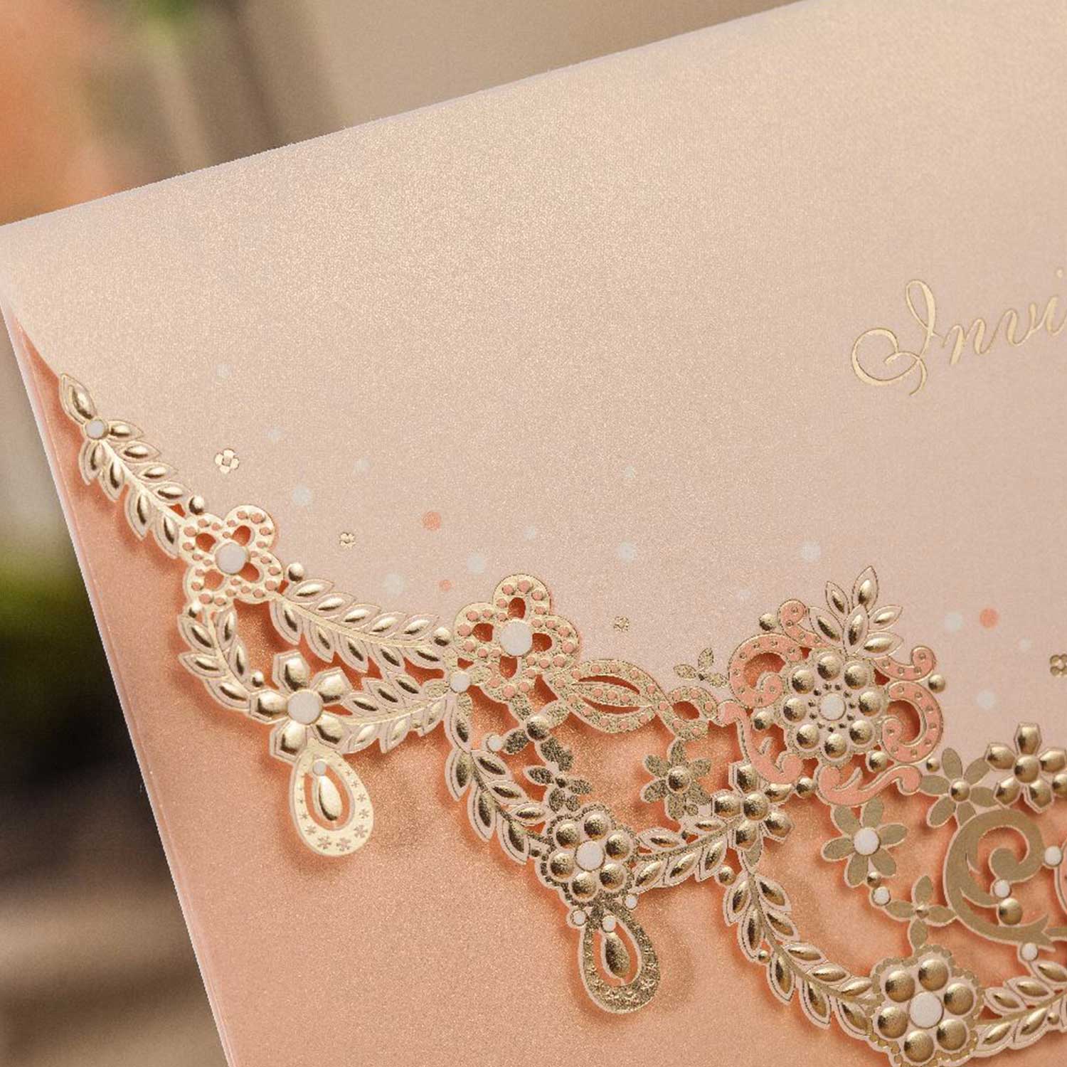 Laser cut wedding invitations CW7011