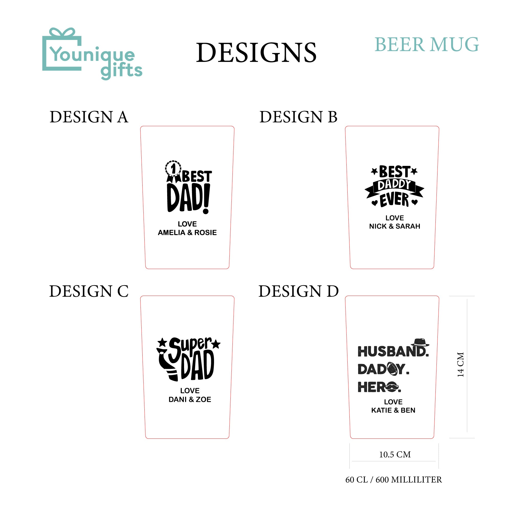Personalised Beer Mug – Father’s Day Gift
