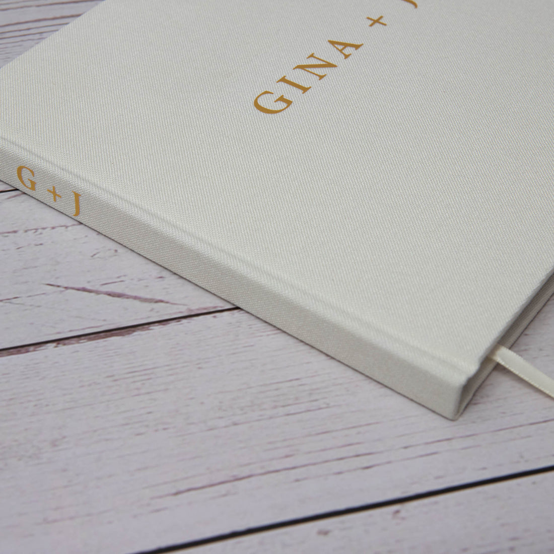 Personalised Linen Wedding Guest Book - Linen Hard Cover