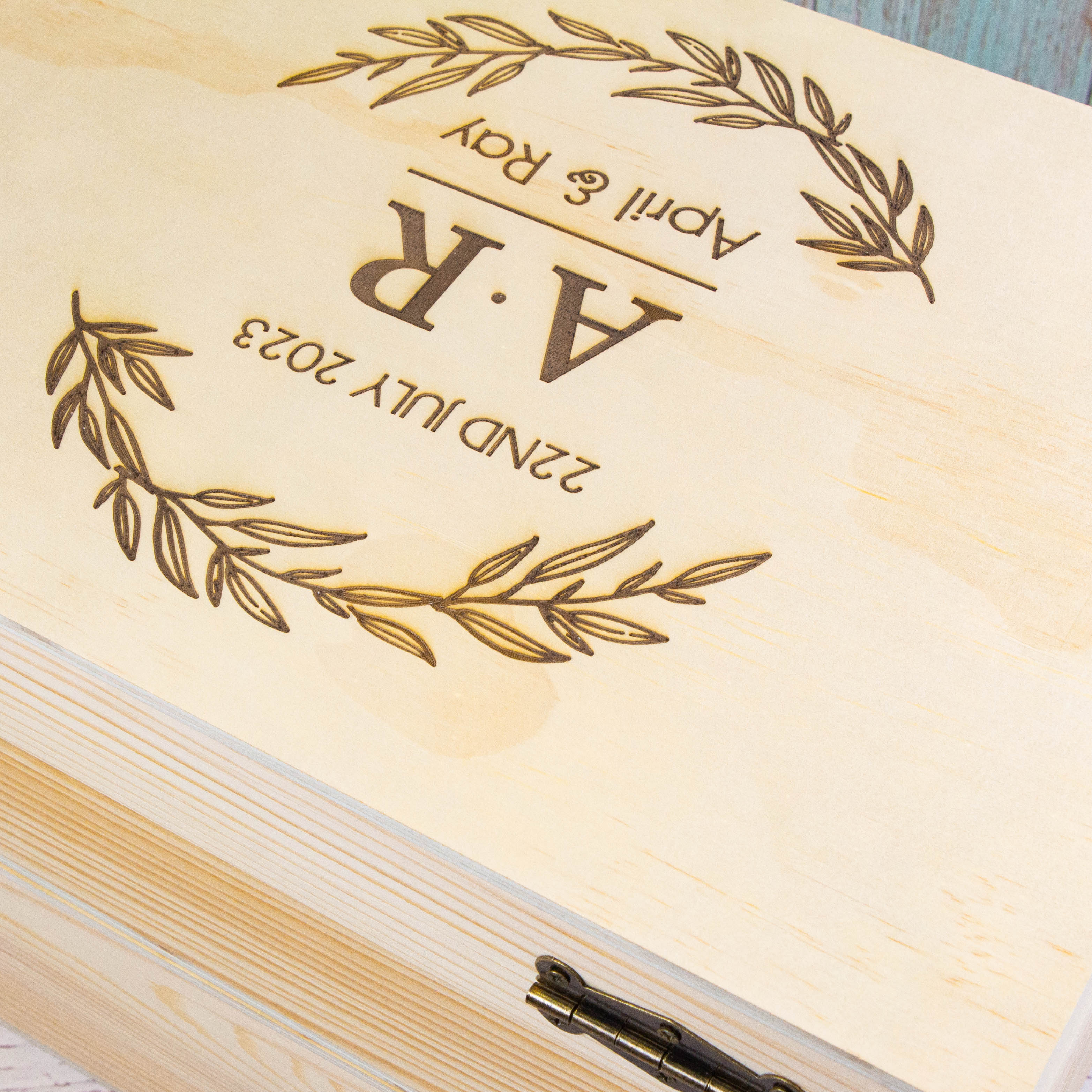 Personalised Wooden Keepsake box for a couple, 5th Anniversary Gift