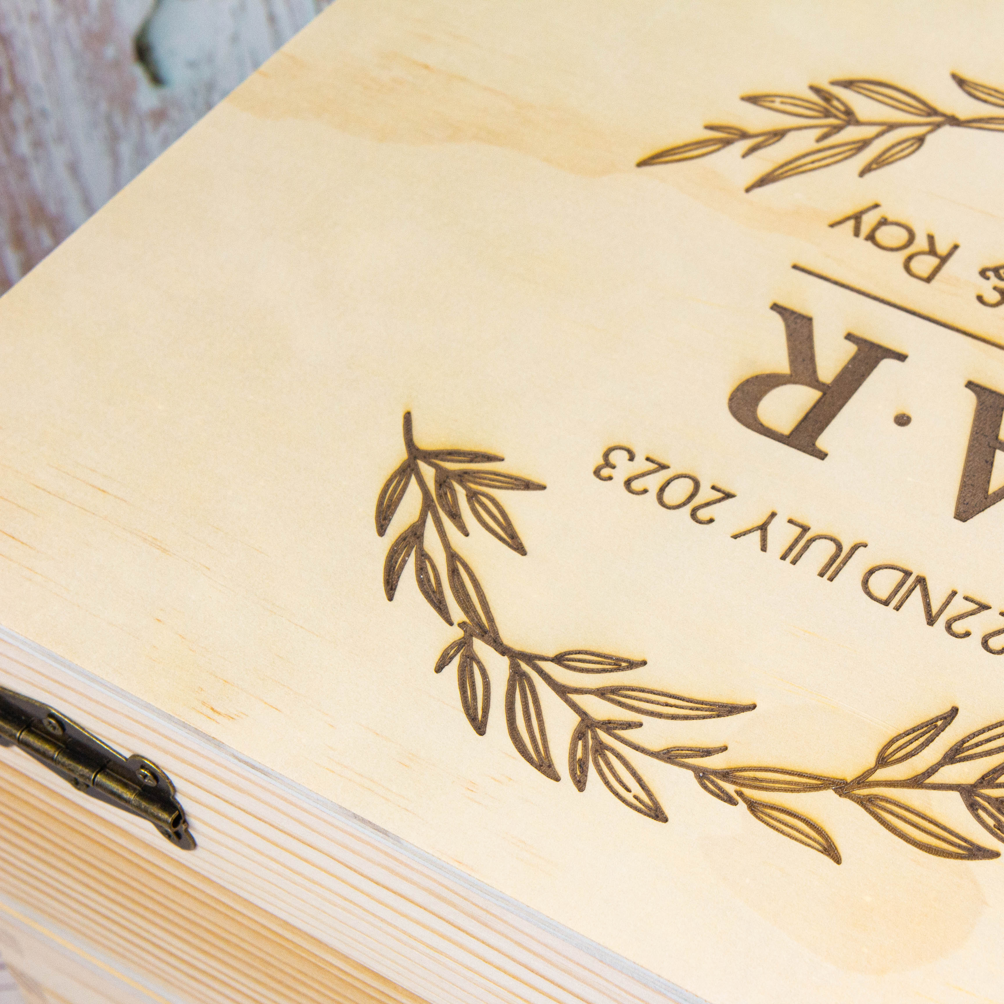 Personalised Wooden Keepsake box for a couple, 5th Anniversary Gift