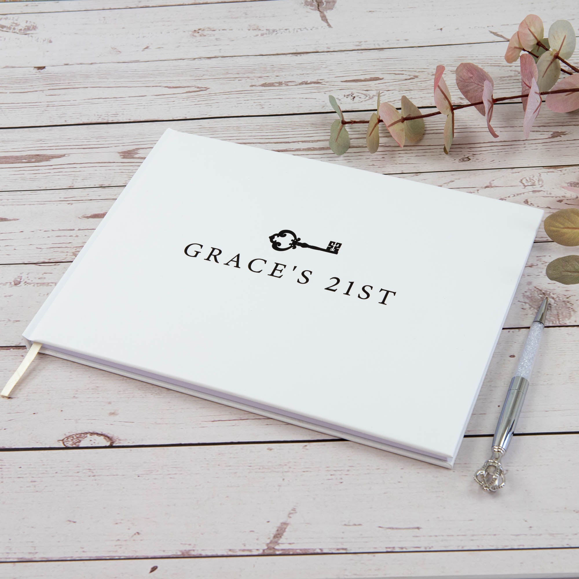 Personalised Birthday Guest Book, 21st birthday
