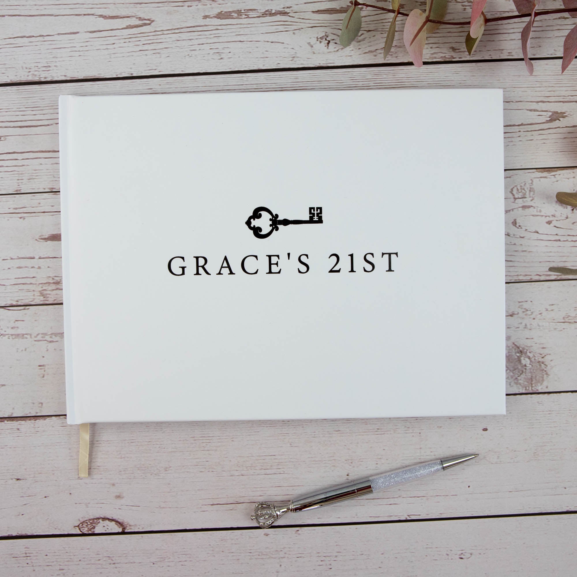 Personalised Birthday Guest Book, 21st birthday