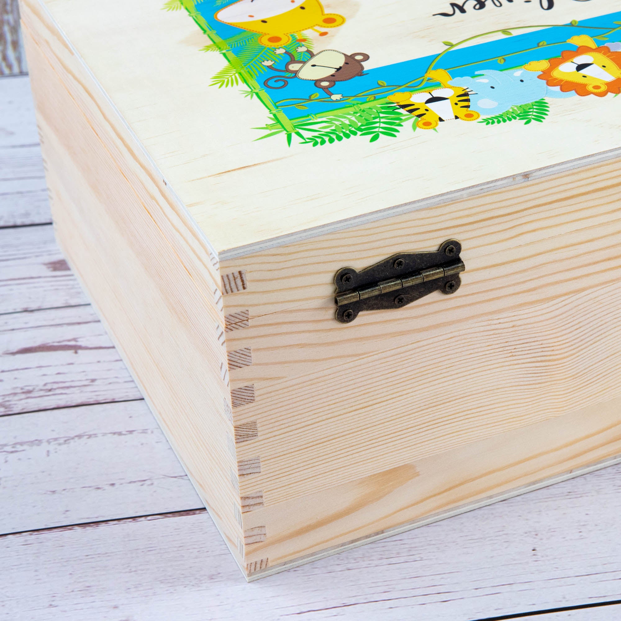 Printed Wooden Keepsake box, New Baby and New Mom Gift