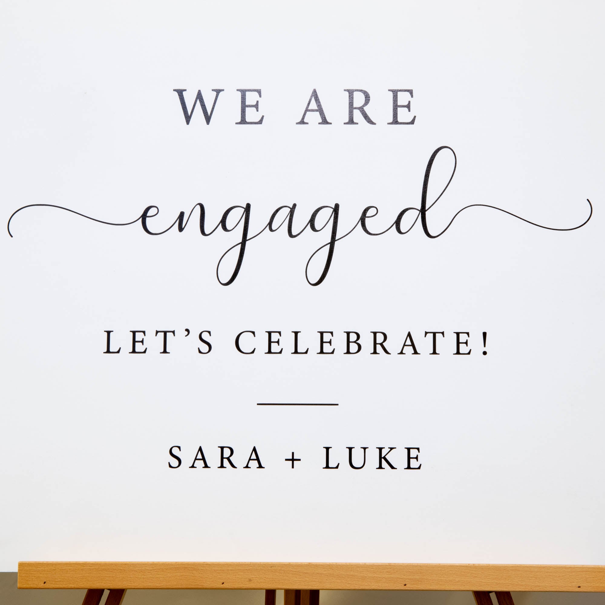 Printed Wedding Welcome sign | White Landscape