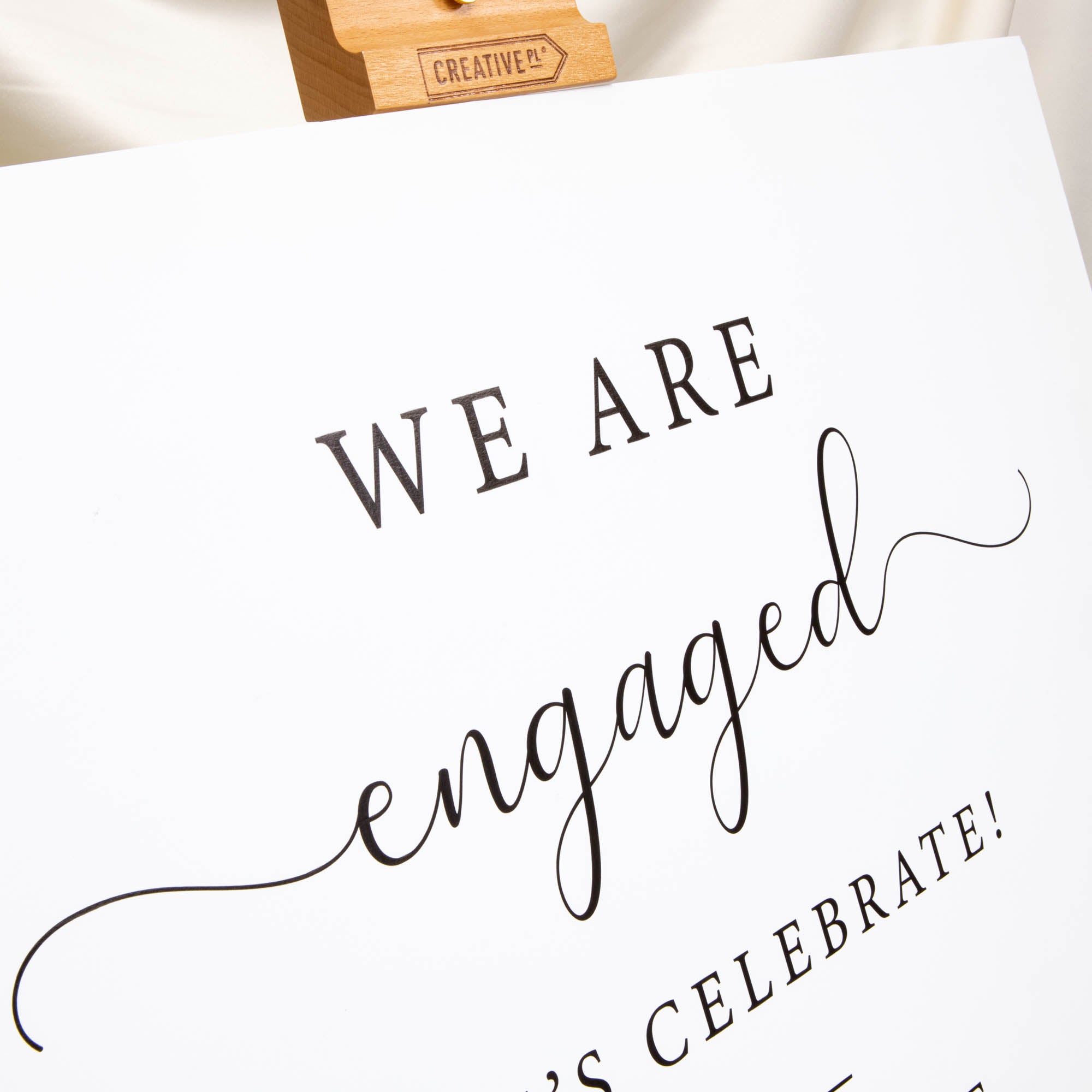 Printed Wedding Welcome sign | White Landscape