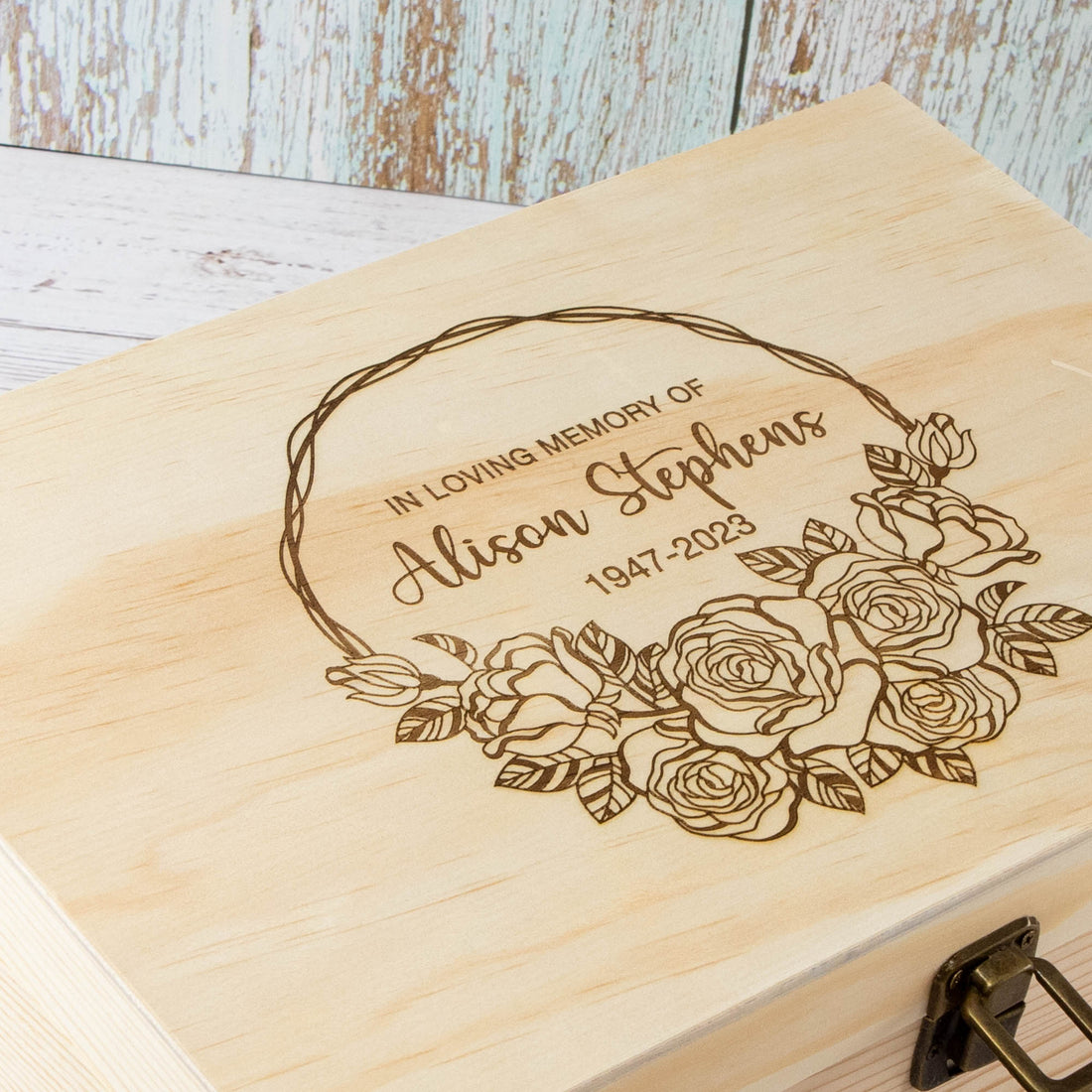 Personalised Wooden Keepsake box, Memory Box, Memorial or Remembrance of loved one.