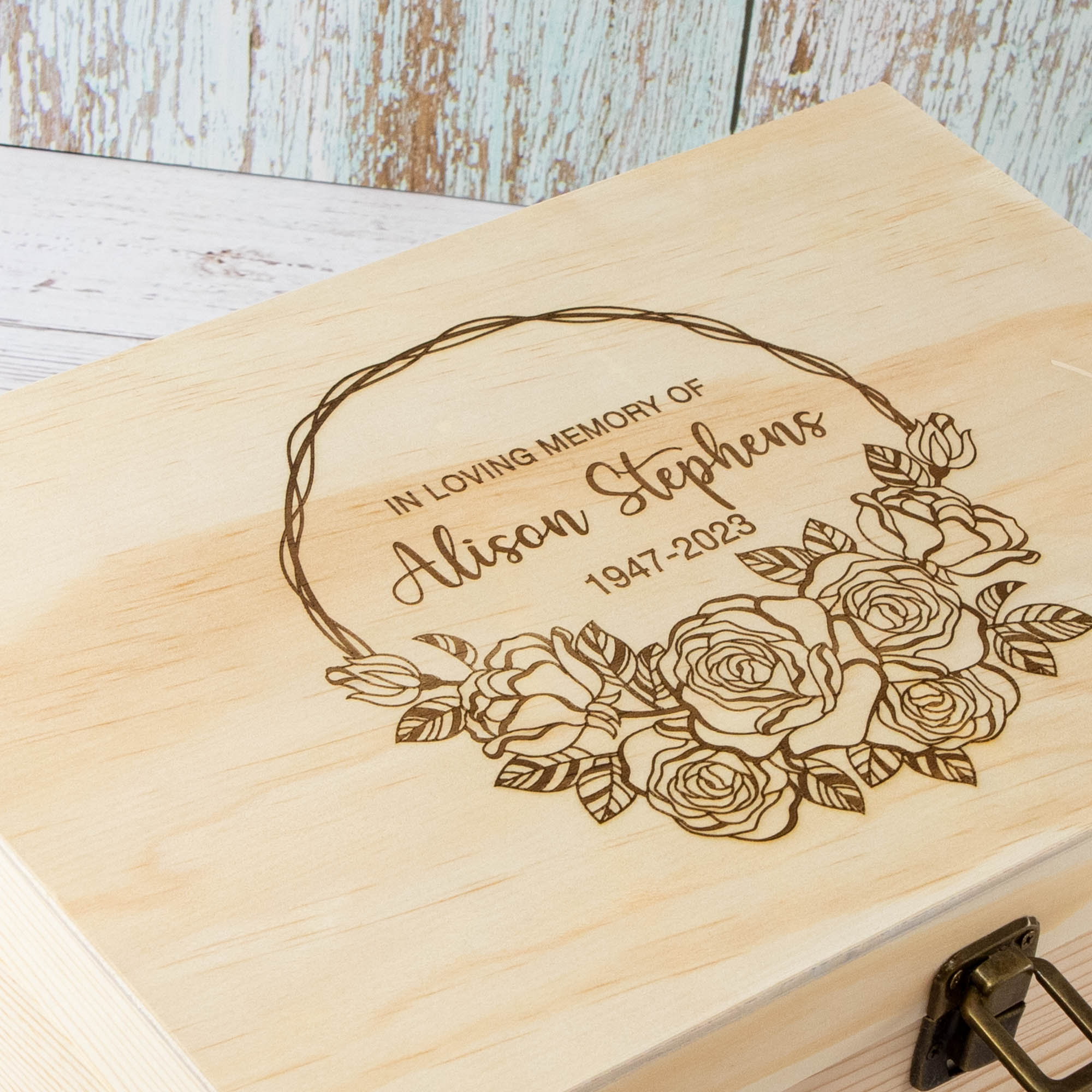 Personalised Wooden Keepsake box, Memory Box, Memorial or Remembrance of loved one.
