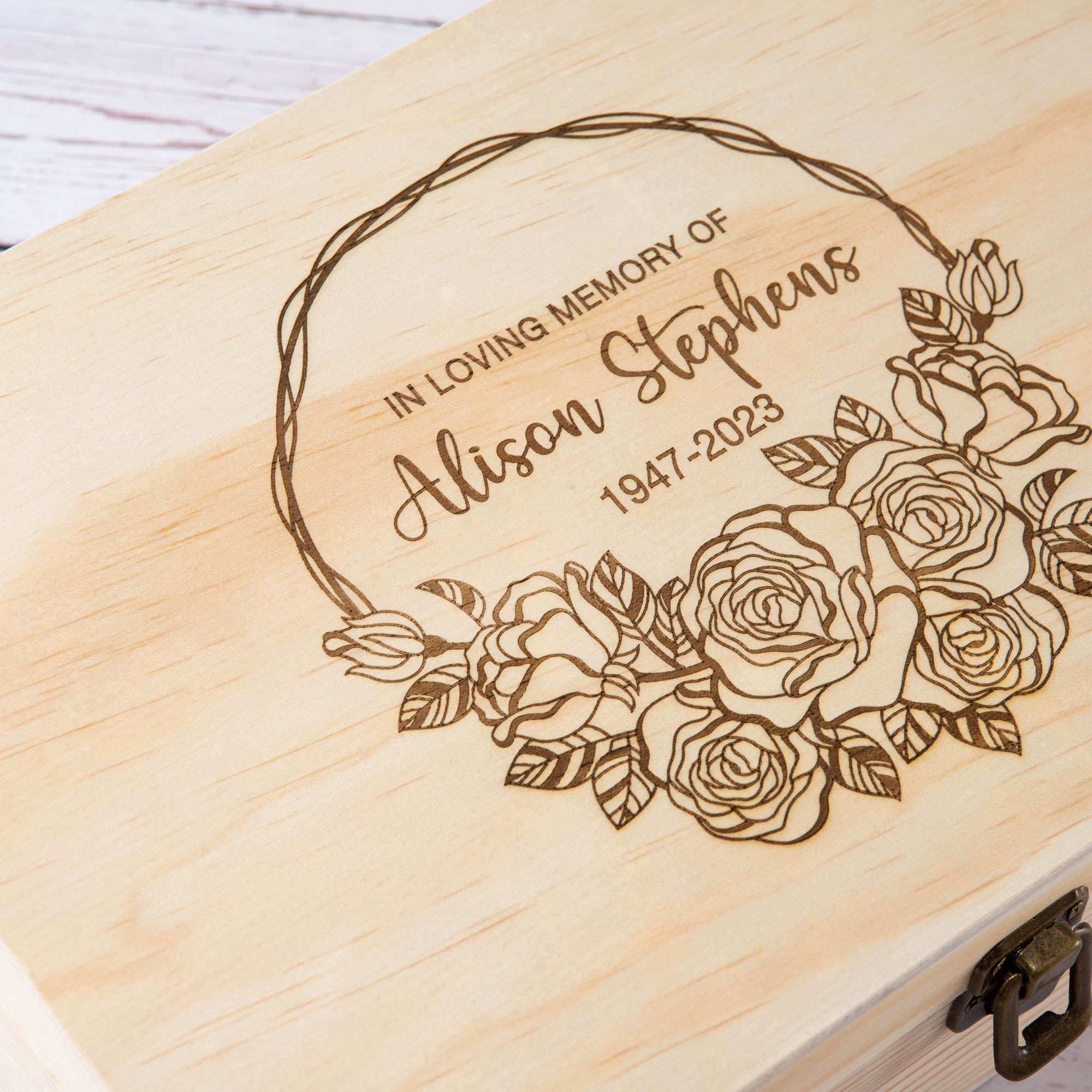 Personalised Wooden Keepsake box, Memory Box, Memorial or Remembrance of loved one.