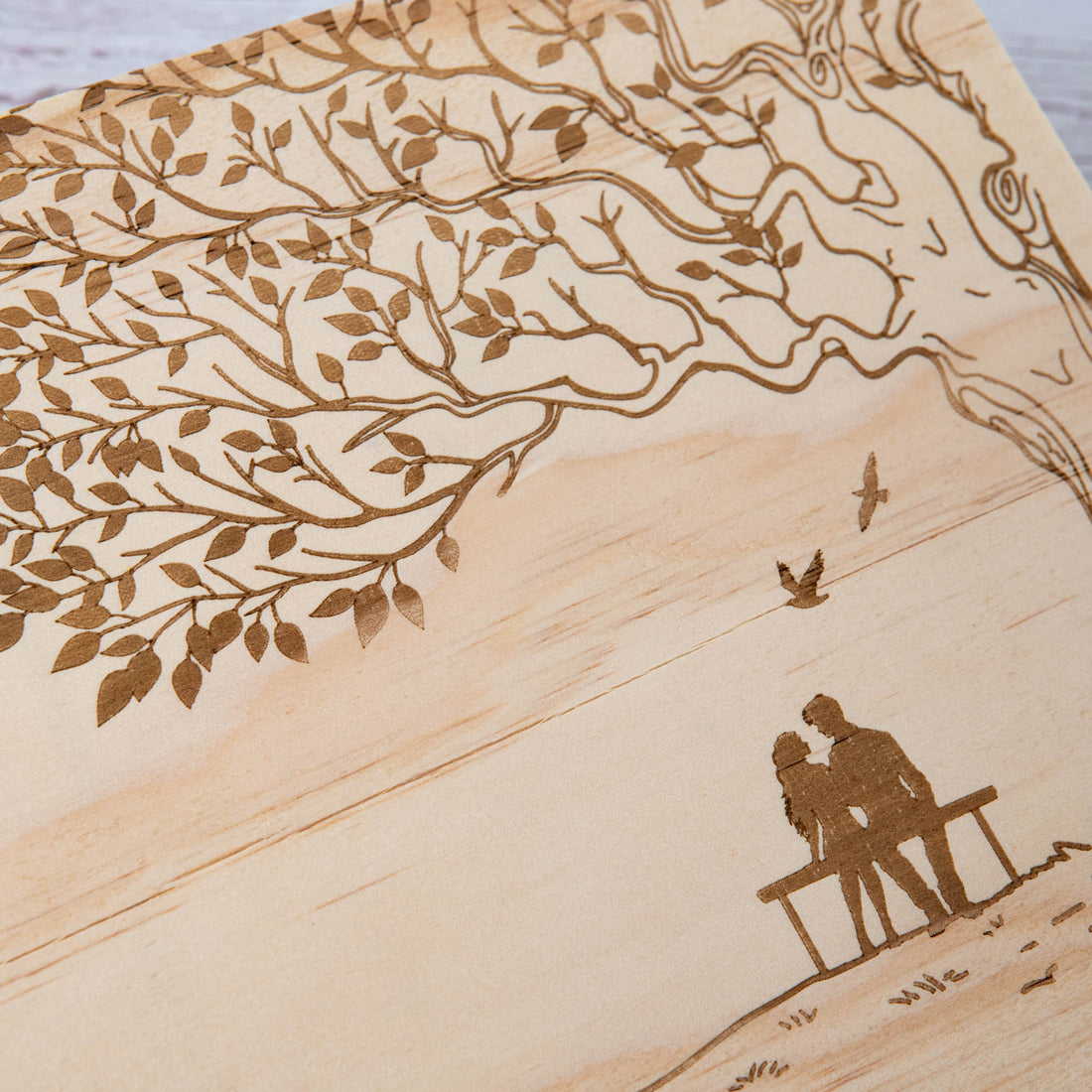 Personalized Wooden Keepsake Box, Laser Engraved, 5th Anniversary Gift