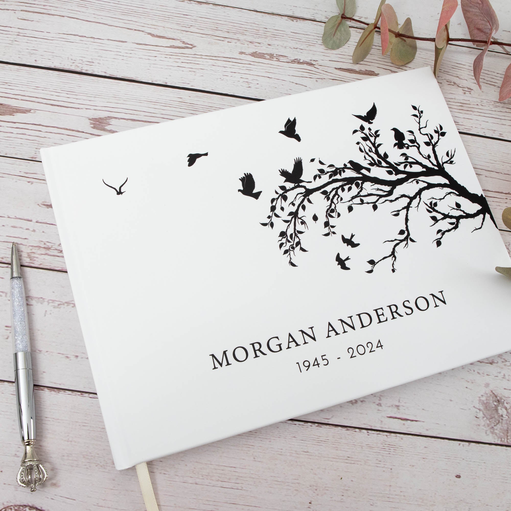 Personalised Memorial Remembrance Guest Book