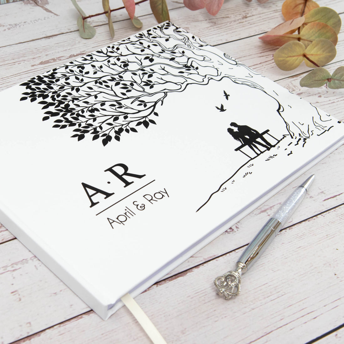 Personalised Couple Anniversary Scrapbook, Customised book for a special memory and travel journal