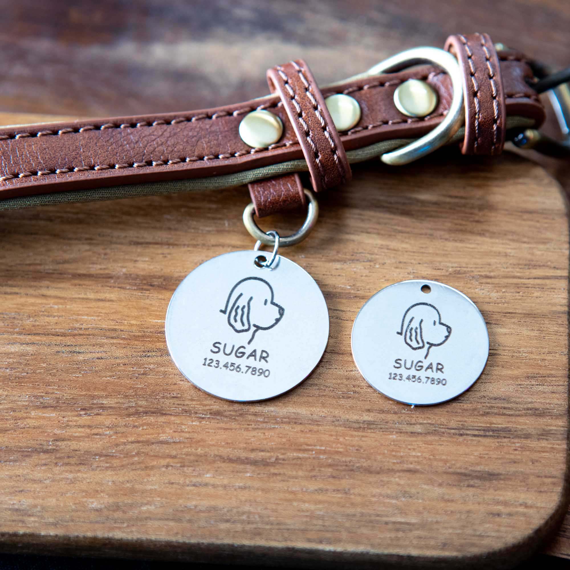 Personalized Stainless Steel Dog Tag, Custom Pet ID