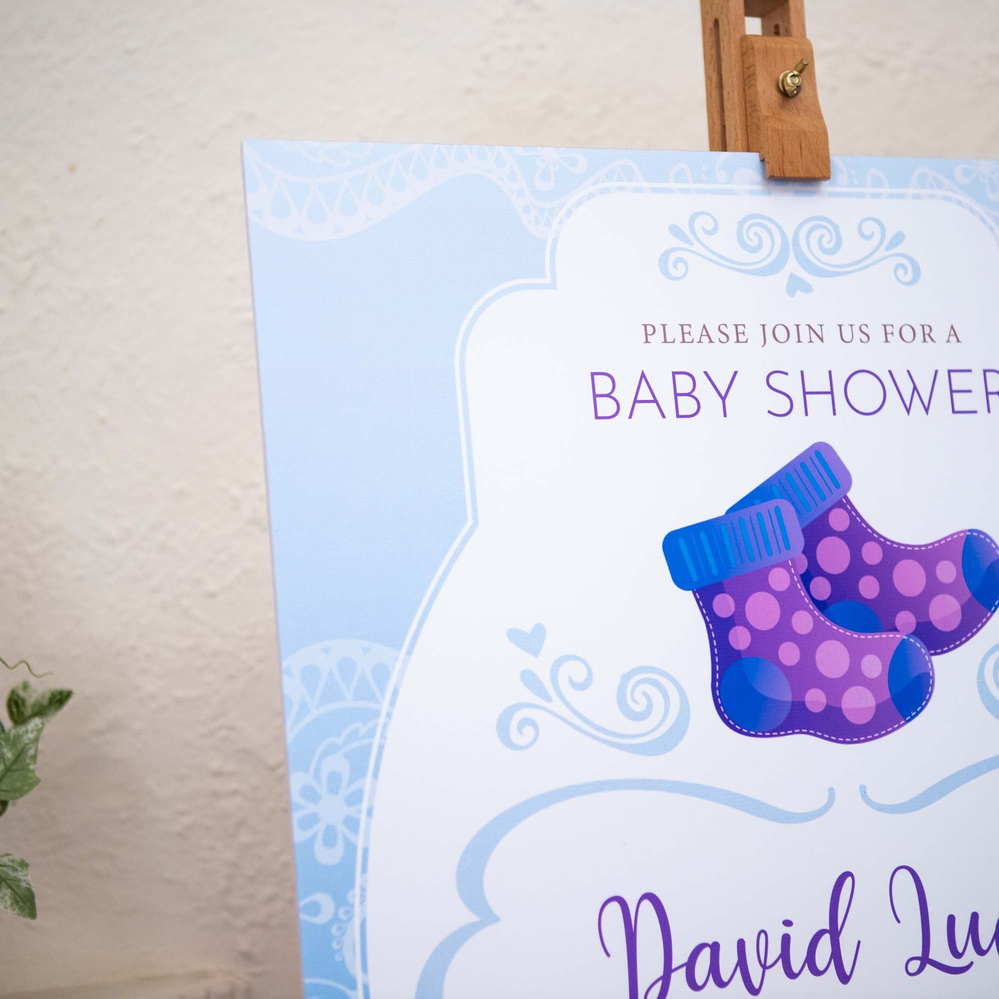 Custom Foam Board Display - Personalised Baby Shower Welcome Sign