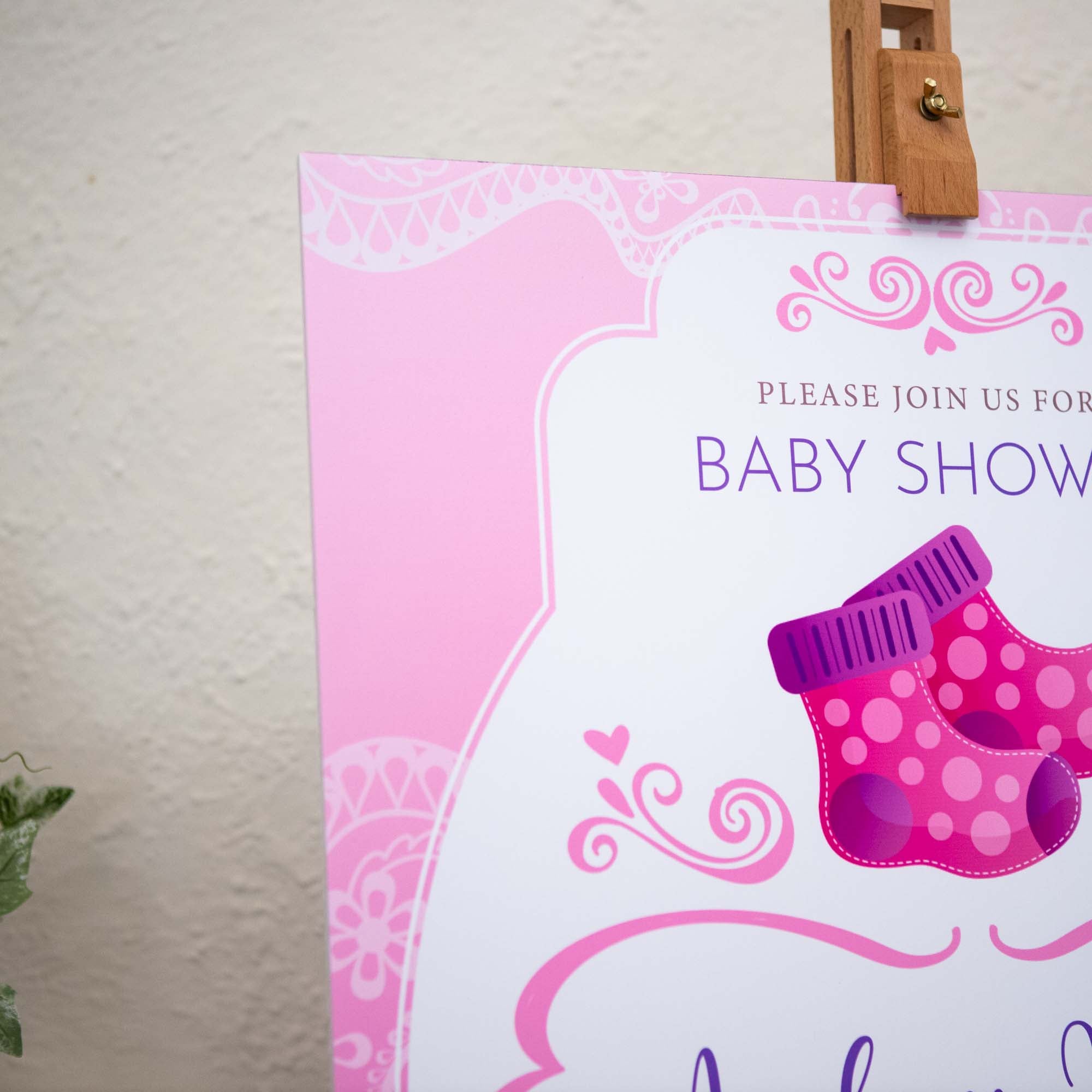 Custom Foam Board Display - Personalised Baby Shower Welcome Sign