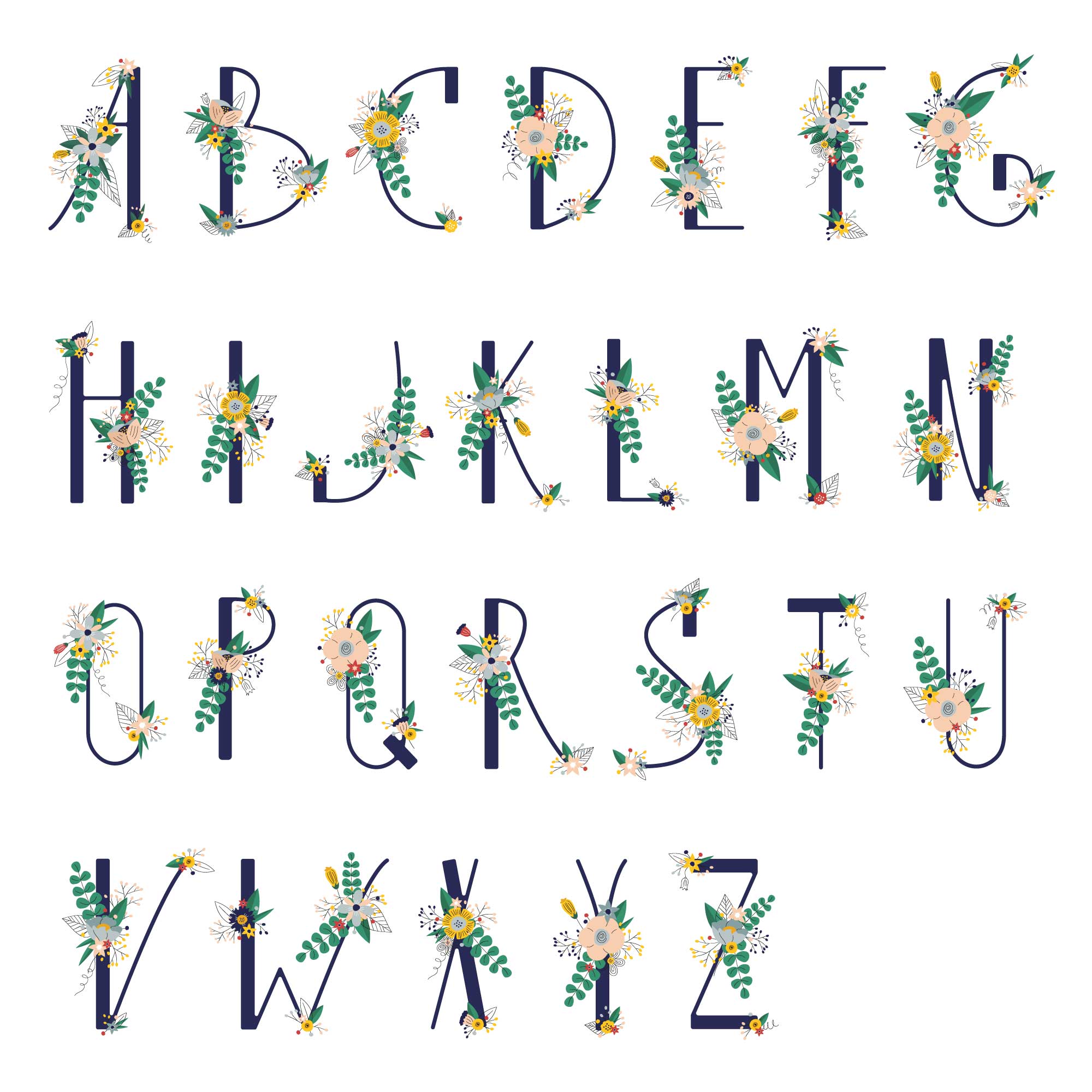 Personalized Wooden Baby Keepsake Box, Floral Initial