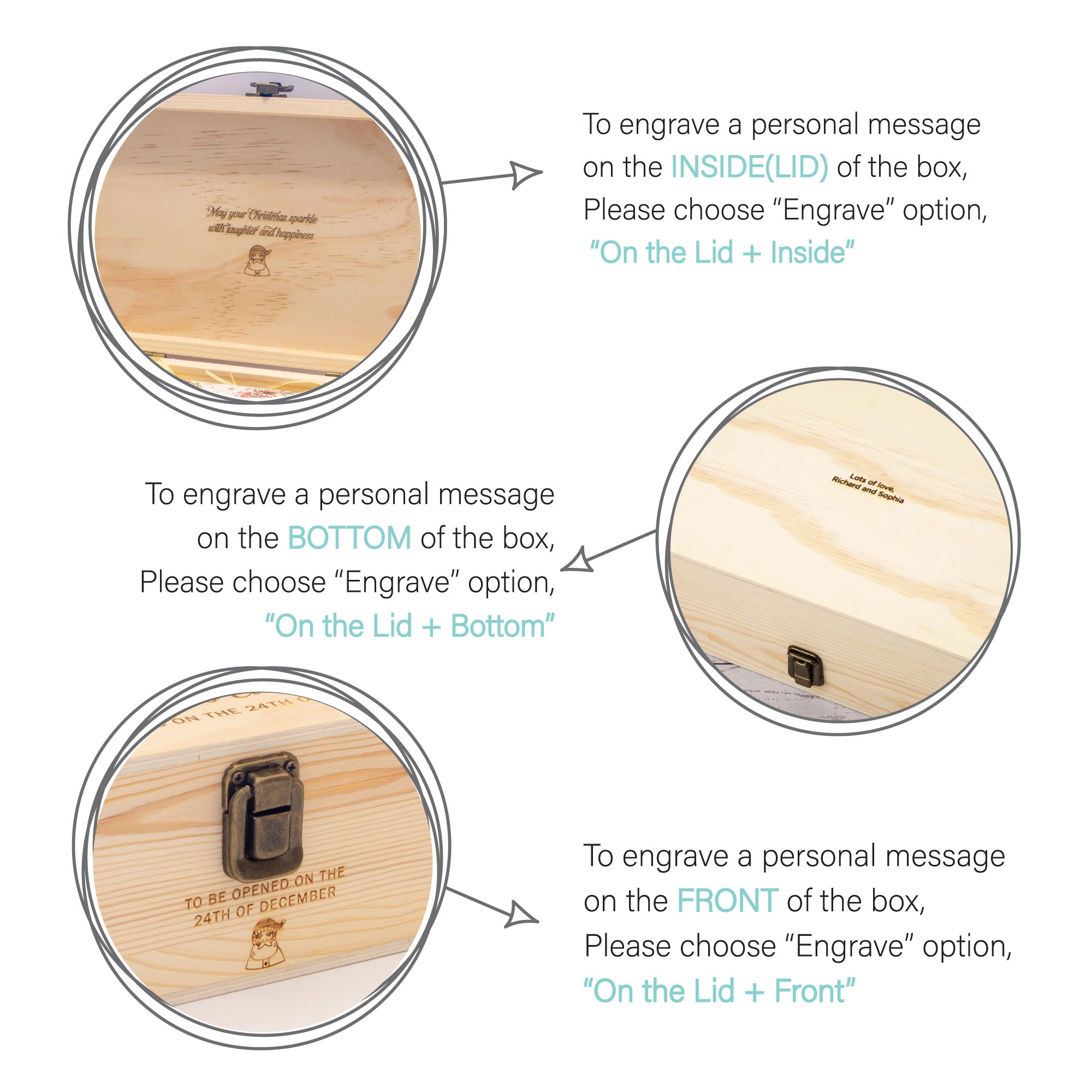 Personalized Wooden Baby Keepsake Box, Laser Engraved