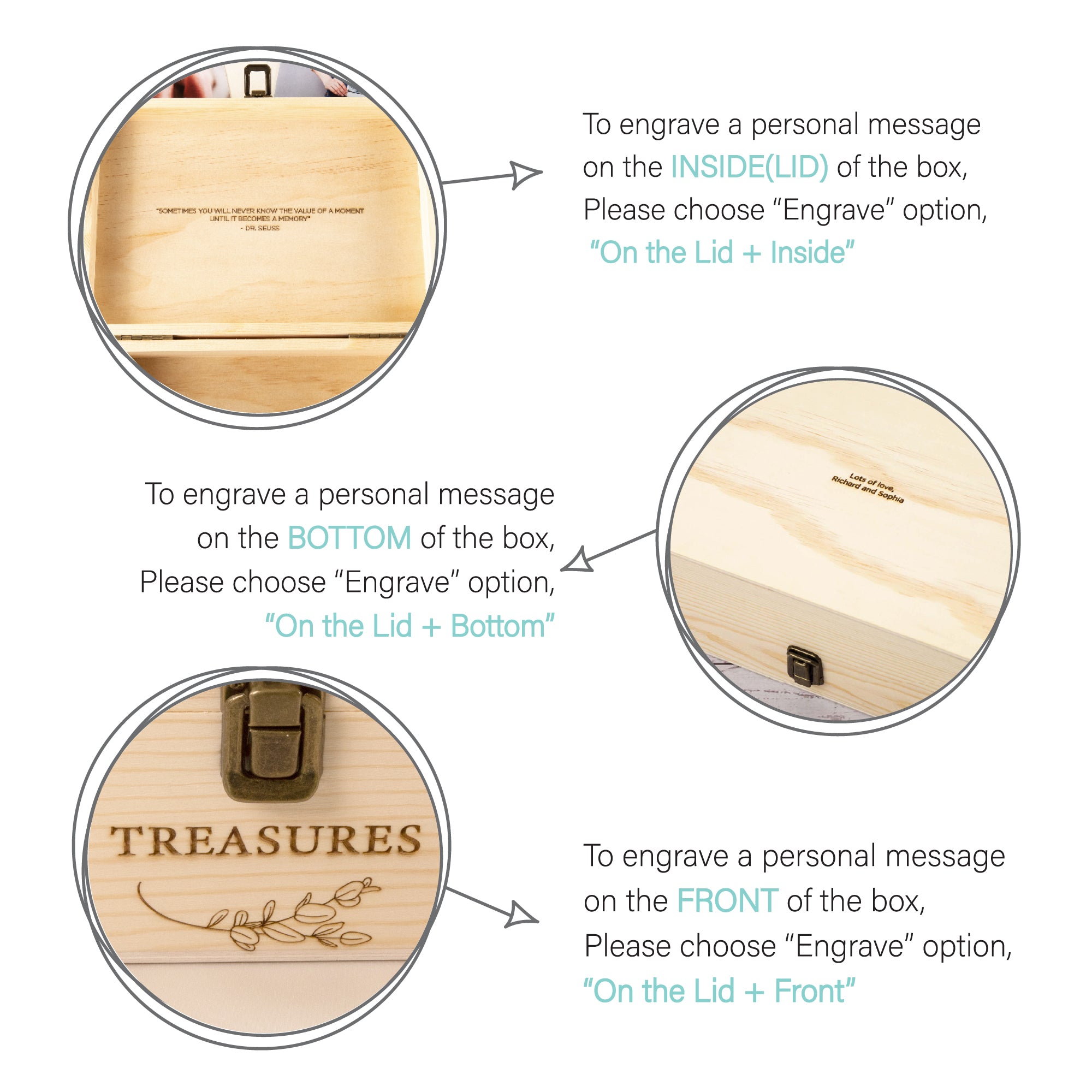 Personalised Wooden Keepsake box, Father's day Dad's survival kit