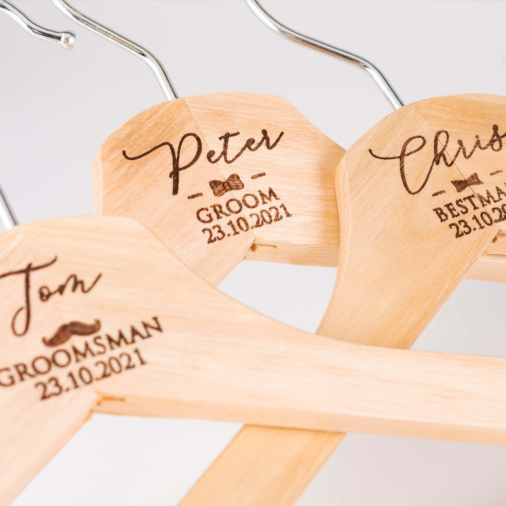Personalised Laser Engraved Wooden Coat Hanger, Bridesmaid Gift