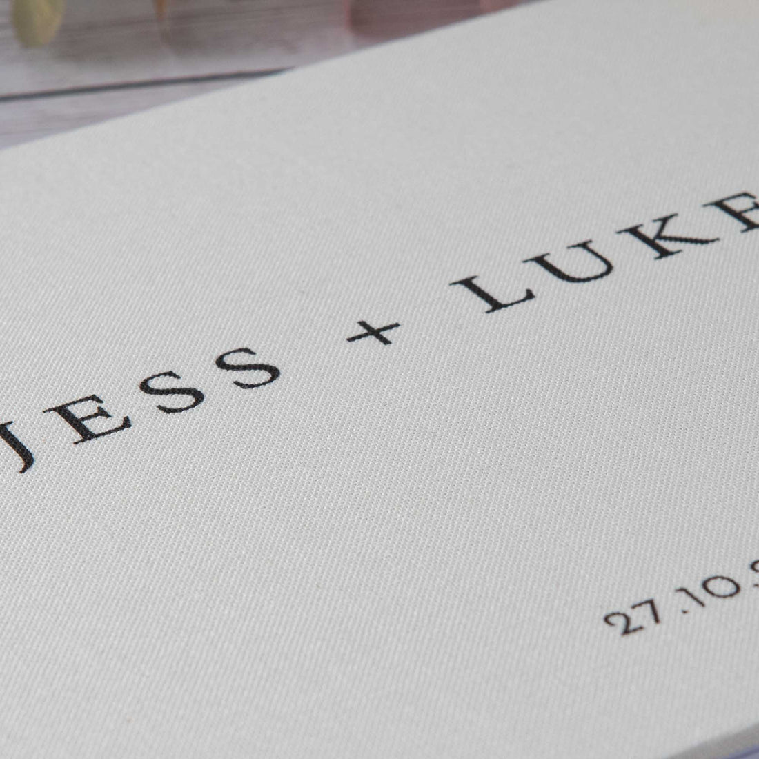 Personalised Linen Wedding Guest Book, Custom Scrapbook Photobook Linen Hard Cover