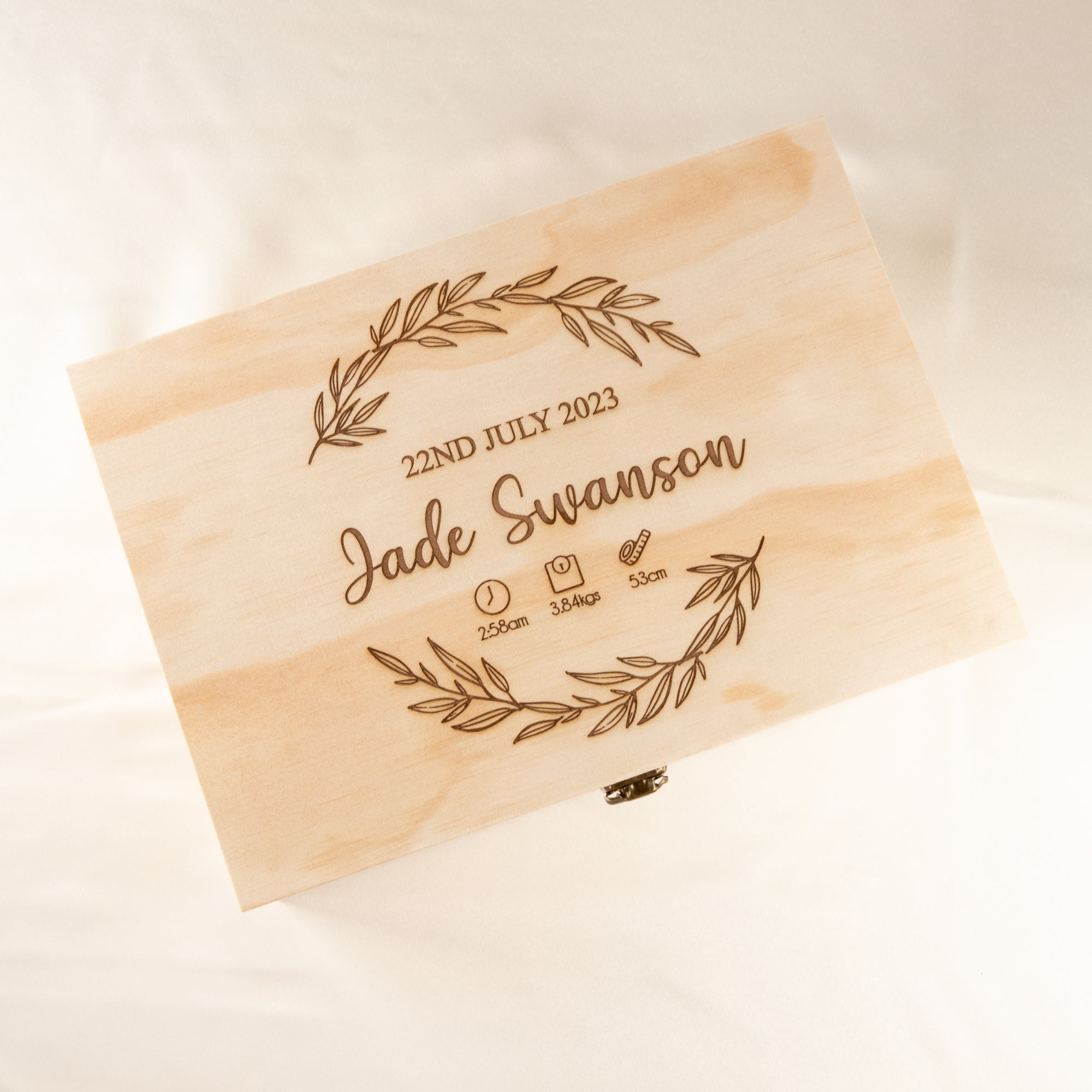 Personalised Wooden Keepsake box, New Baby Mom Gift