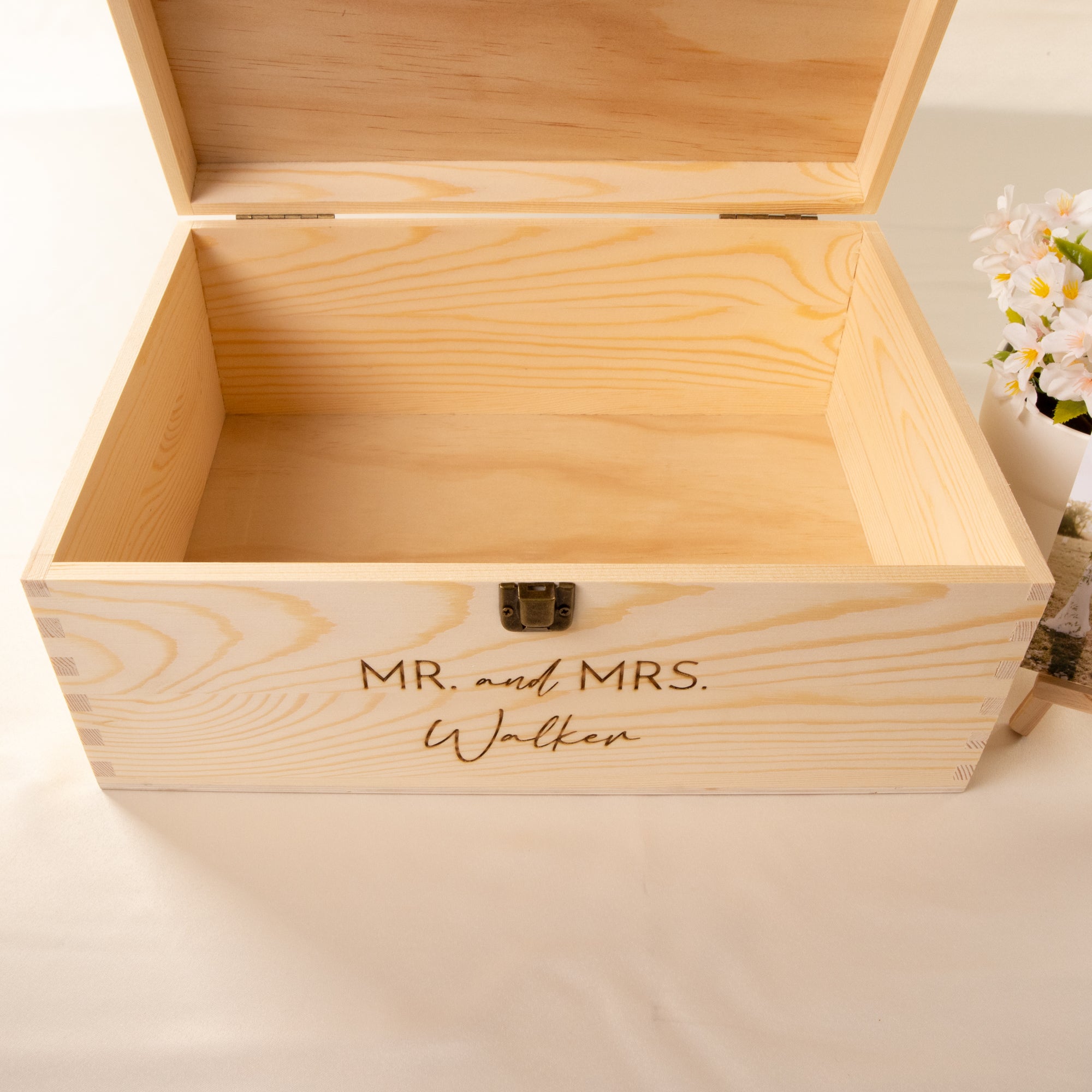 Personalised Wooden Wishing Well Box | Leaf