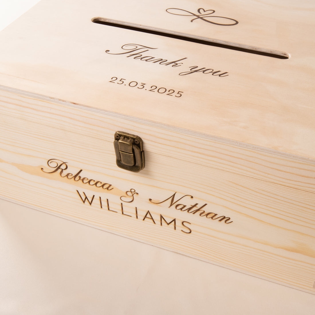 Wooden Wishing Well Box tailored for weddings. Complete with its distinctive Advice & Cards Keepsake, Wedding Memory Box
