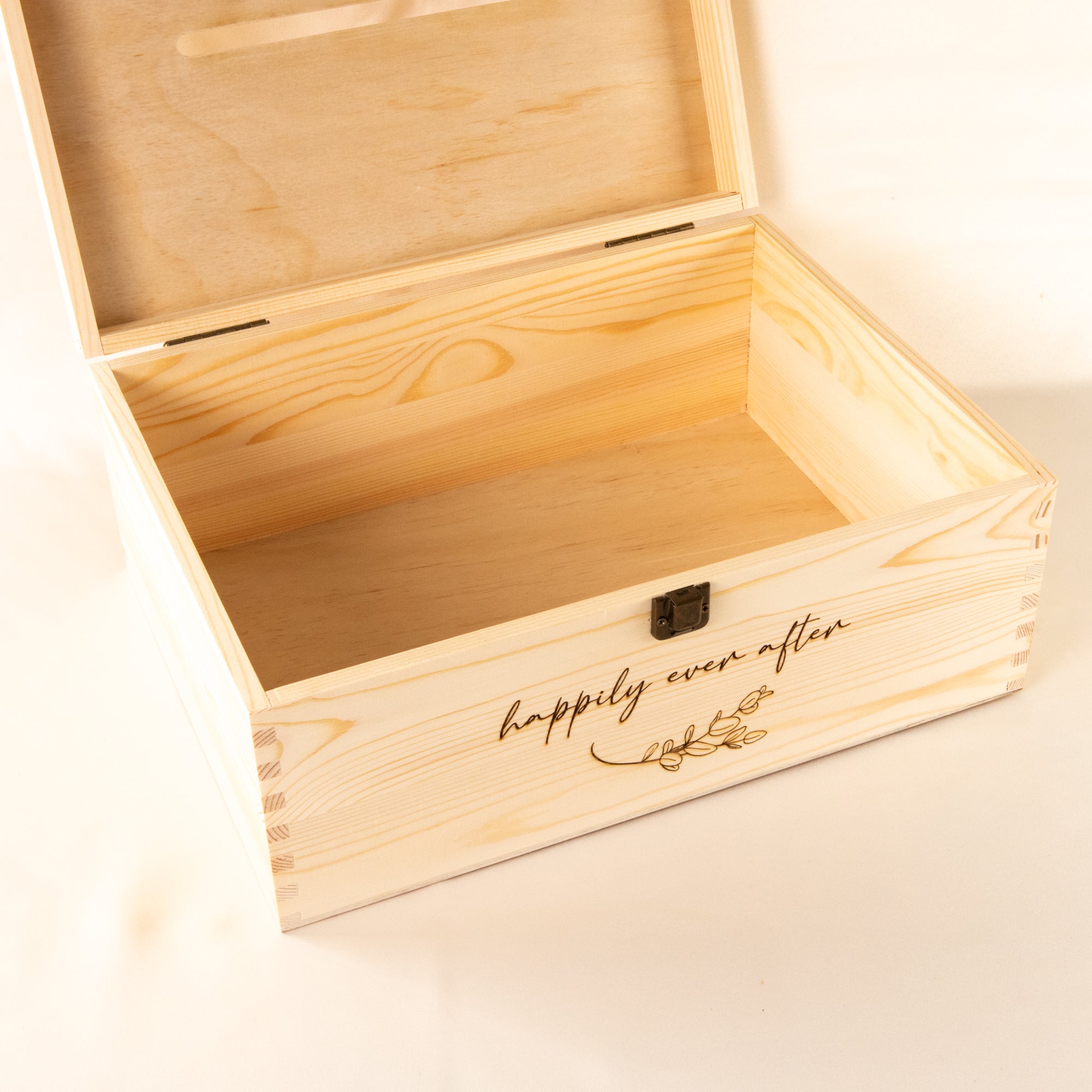 Personalised Wooden Wishing Well Box | Double Hearts