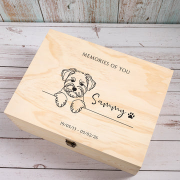 Personalised Pet Memorial Box, Custom Keepsake Pet Remembrance Gift Loss of Dogs and Cats