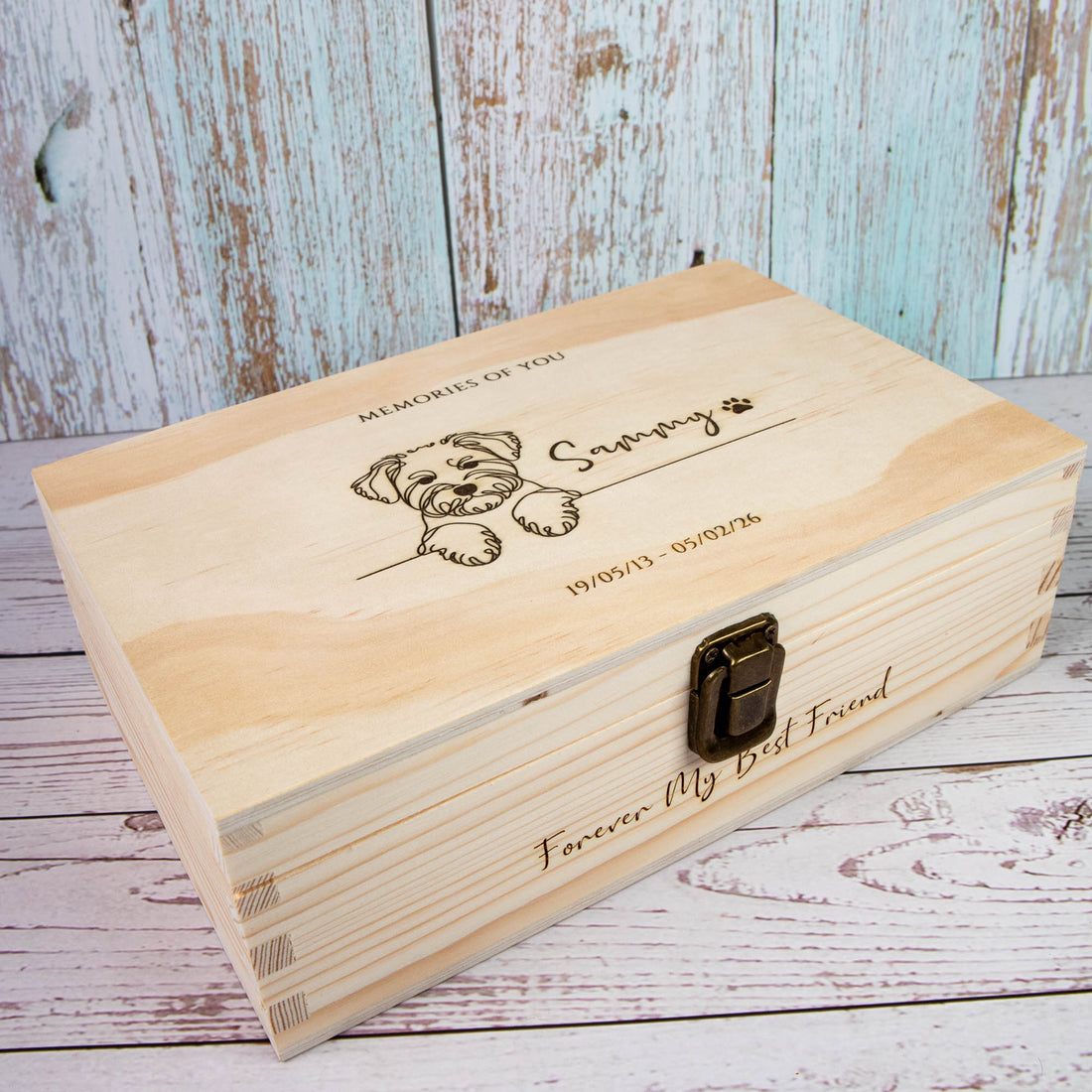 Personalised Pet Memorial Box, Custom Keepsake Pet Remembrance Gift Loss of Dogs and Cats