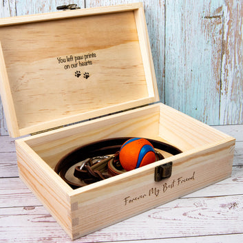 Personalised Pet Memorial Box, Custom Keepsake Pet Remembrance Gift Loss of Dogs and Cats