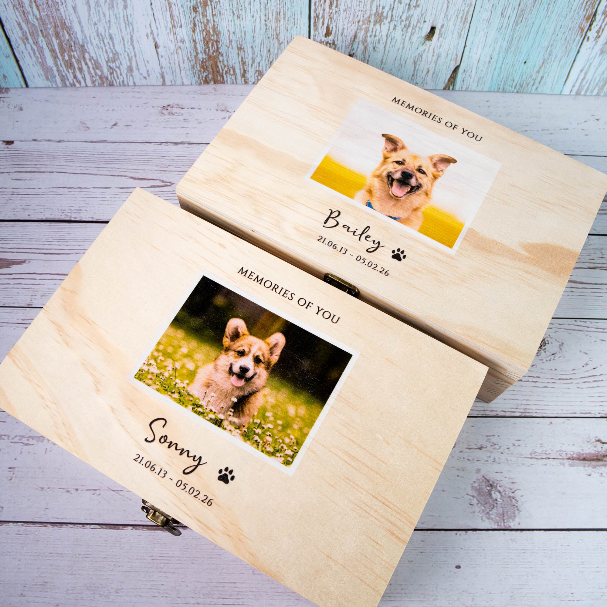 Personalised Pet Memorial Box, Custom Keepsake Pet Remembrance Gift Loss of Dogs and Cats
