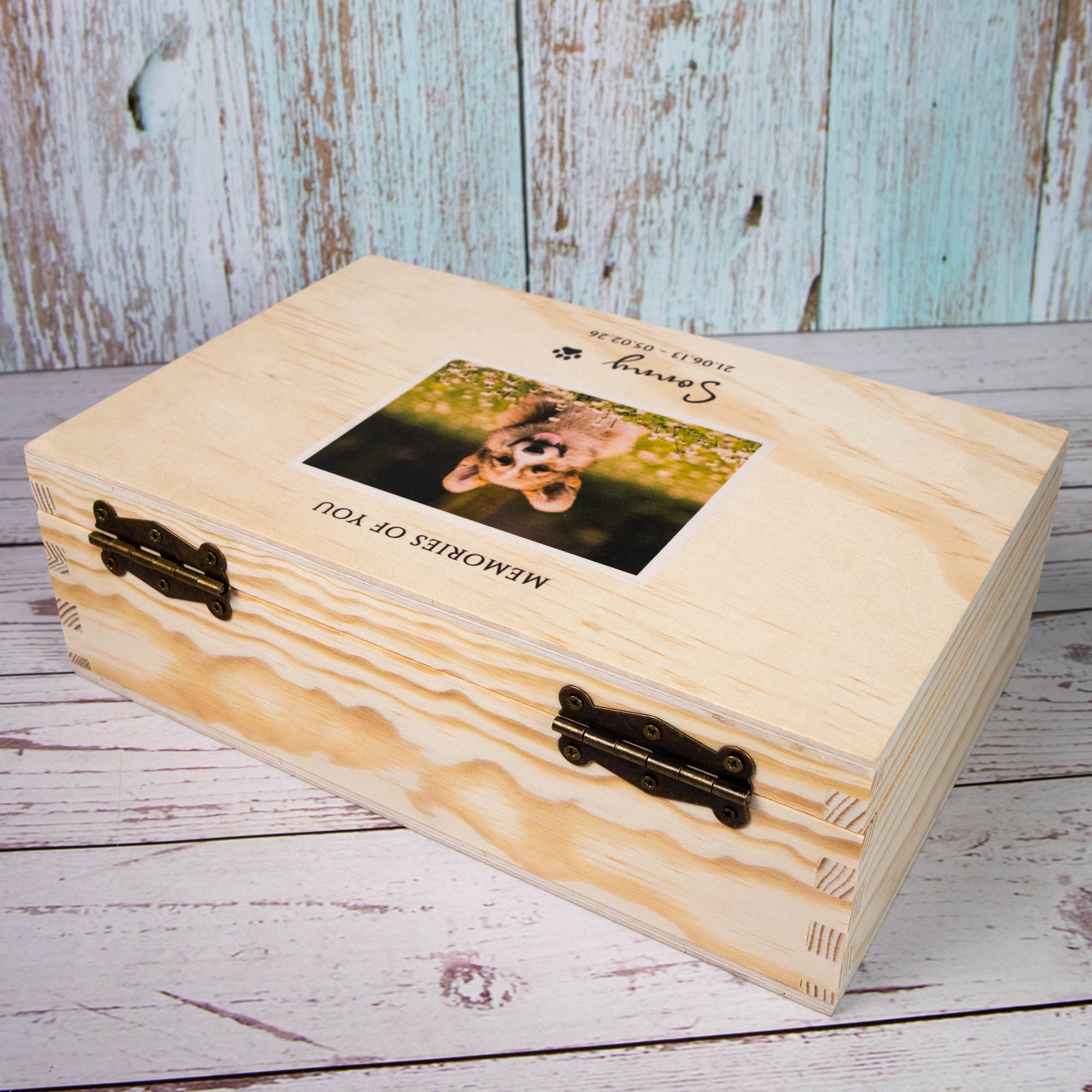 Personalised Pet Memorial Box, Custom Keepsake Pet Remembrance Gift Loss of Dogs and Cats