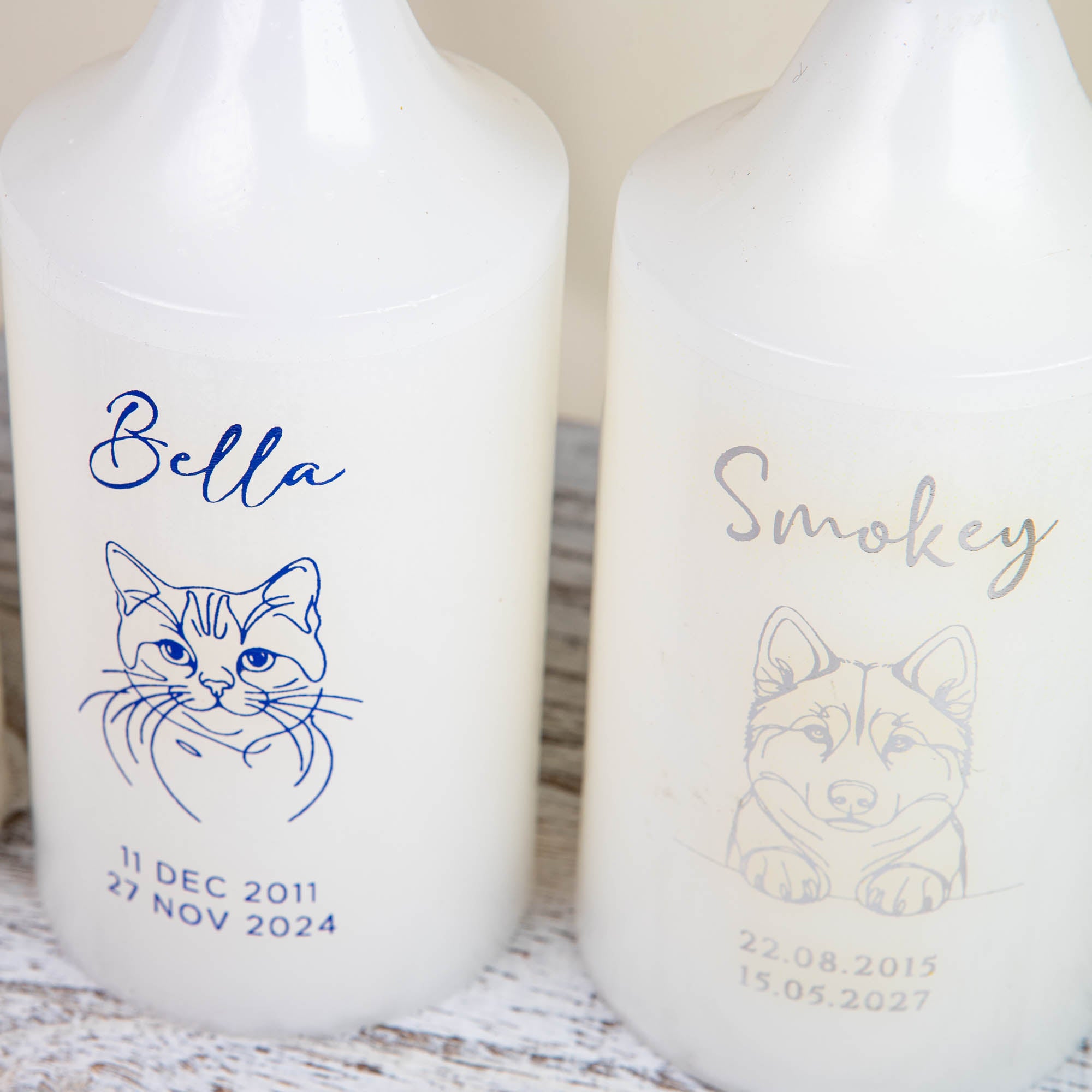 Personalized Pet Memorial Candle, Custom Gold Foil Keepsake