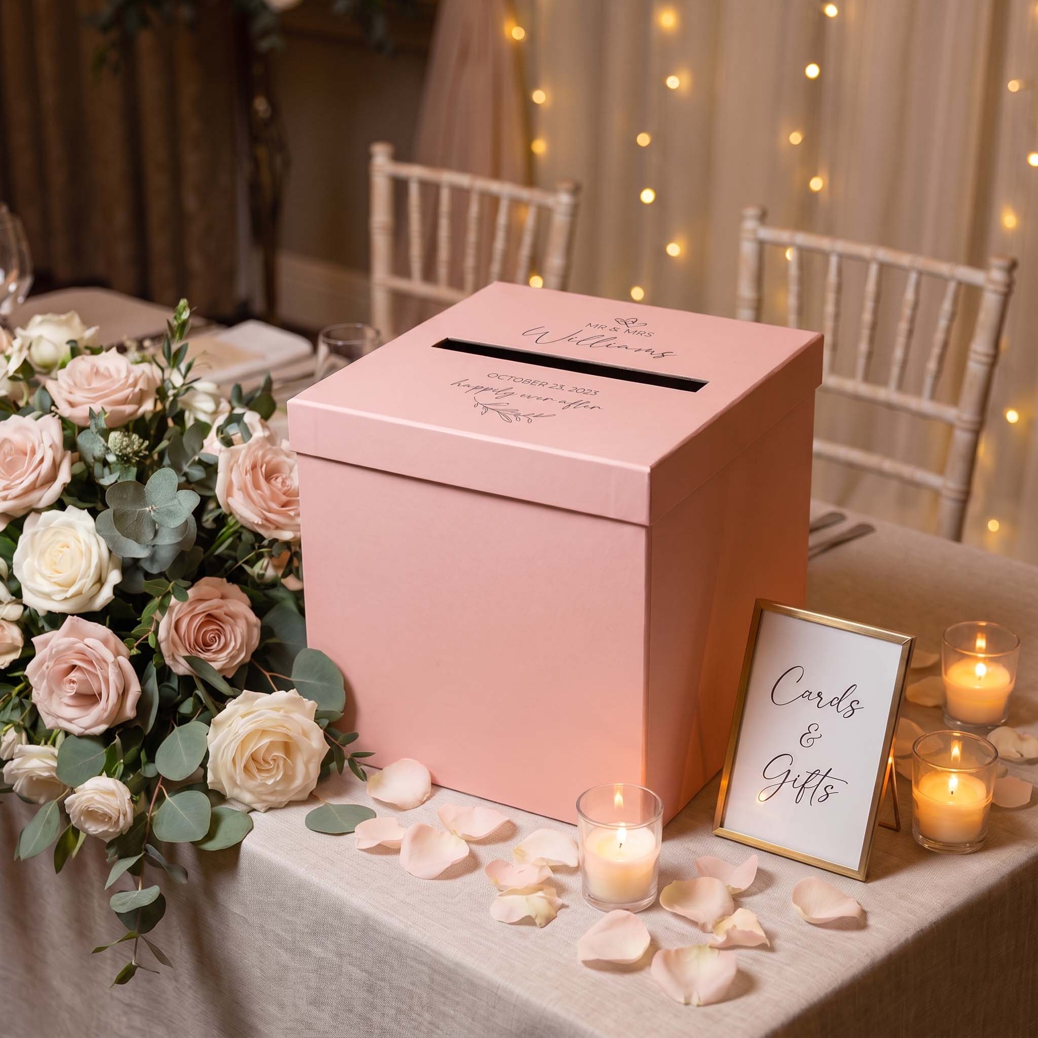 Printed Wishing Well box | White Card Board
