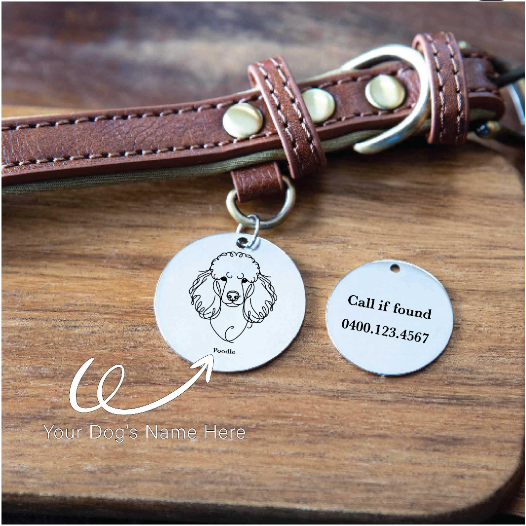 Personalized Stainless Steel Dog Tag, Custom Pet ID