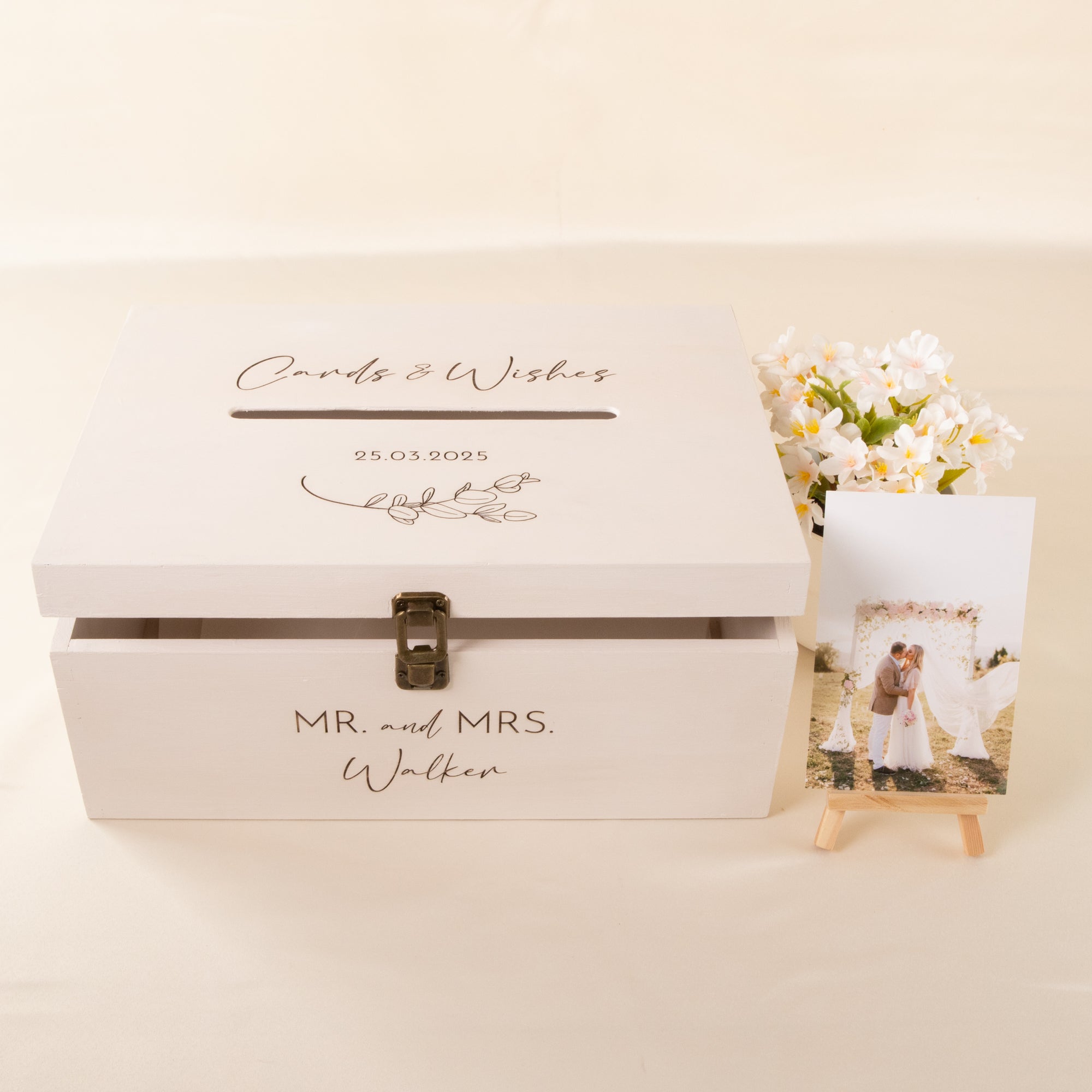 Personalised White Wishing Well Box