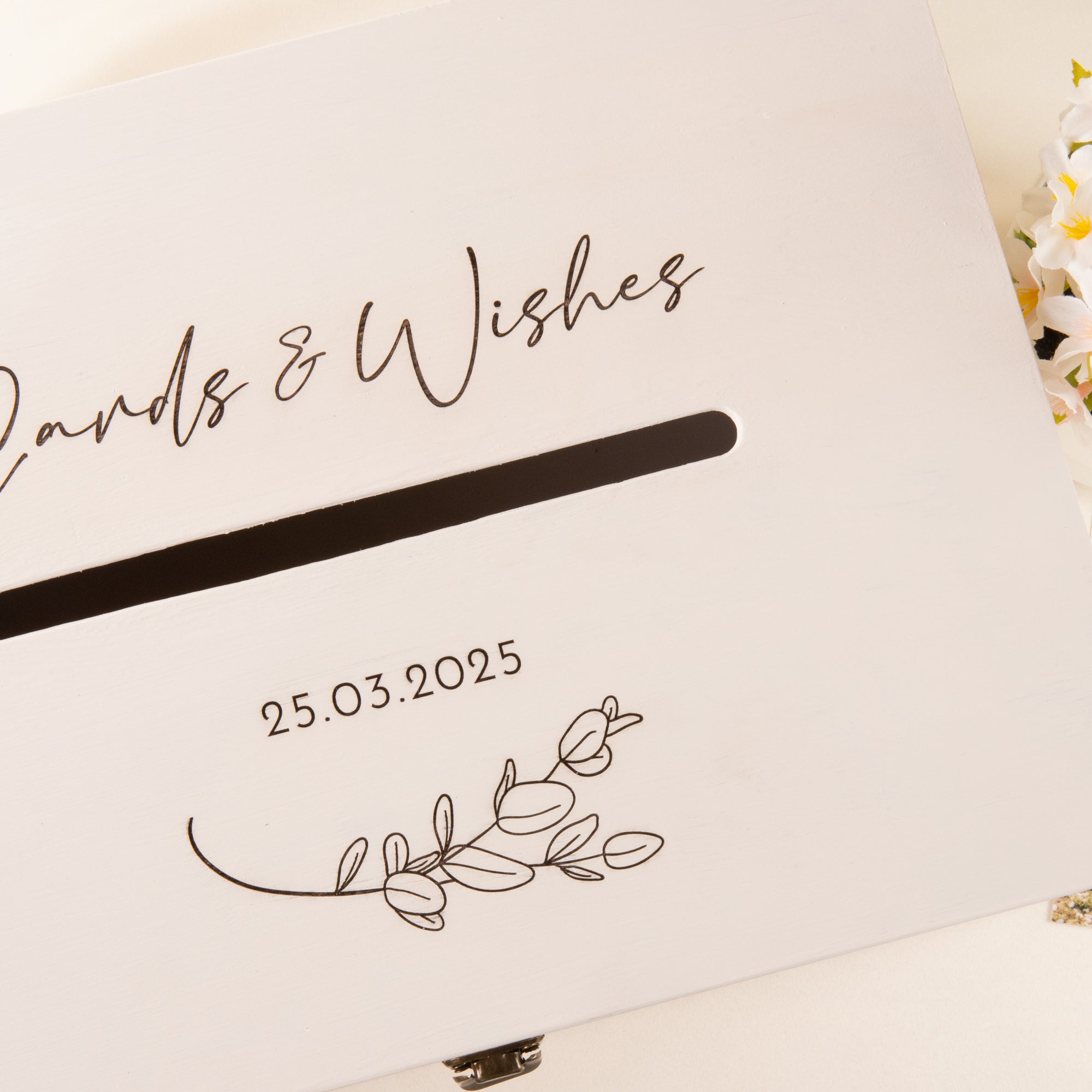 Personalised White Wishing Well Box