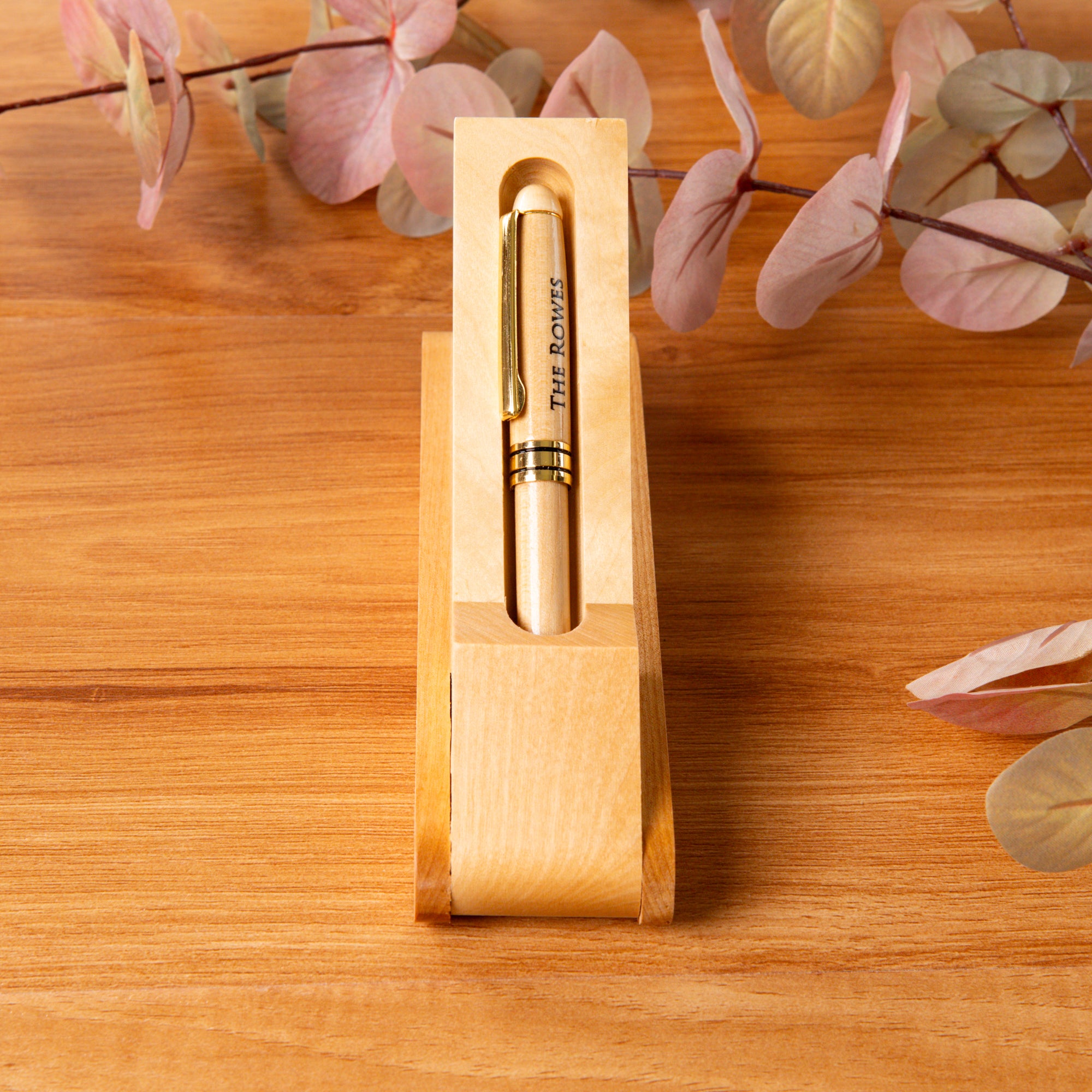 Personalised Wooden Pen Set, Laser Engraved