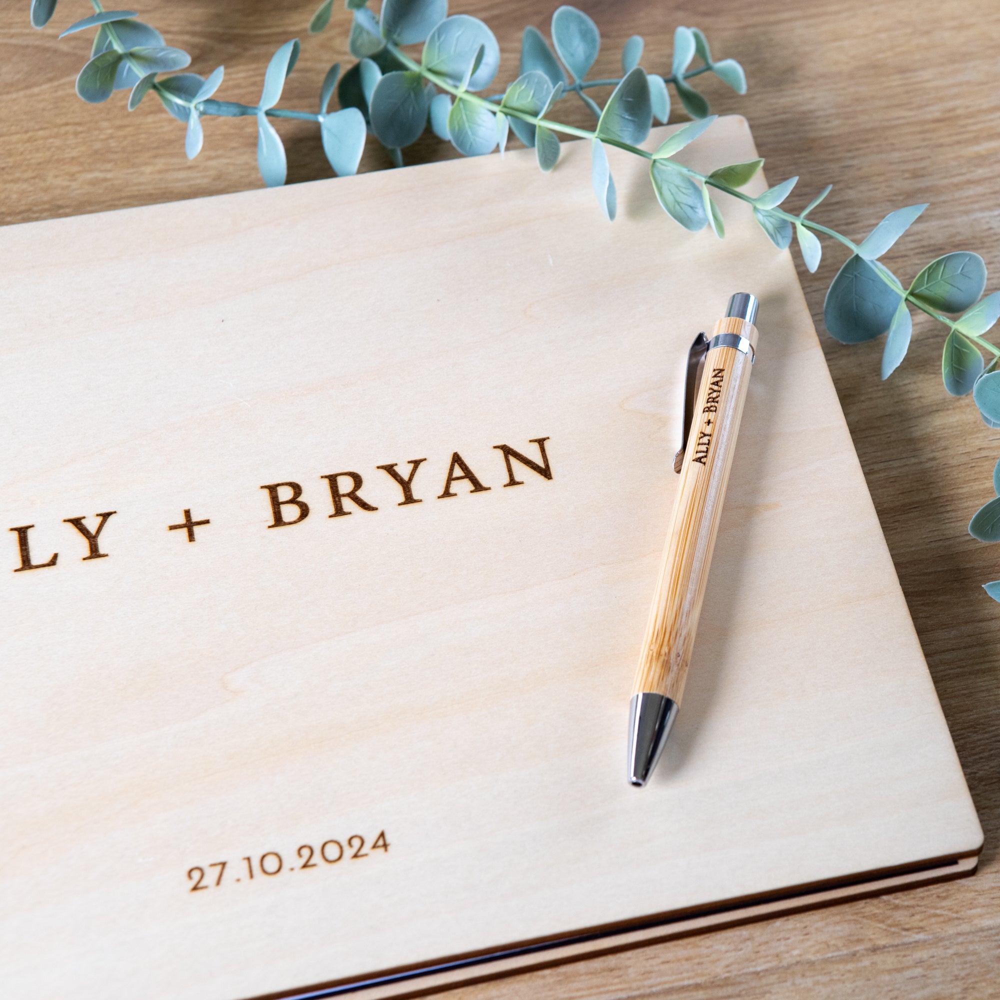 Minimalist Wedding Guest Book – Personalised for Your Special Day