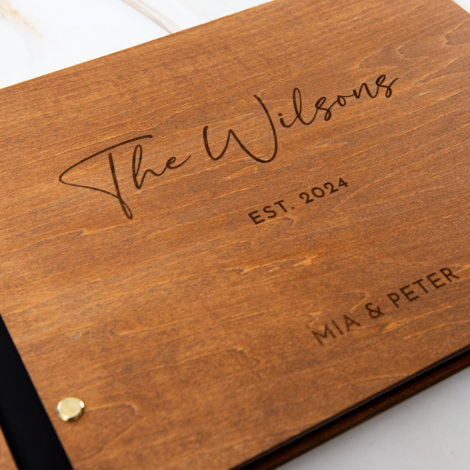 Engraved Wedding Guest Book – Custom Names & Date, Lasting Keepsake