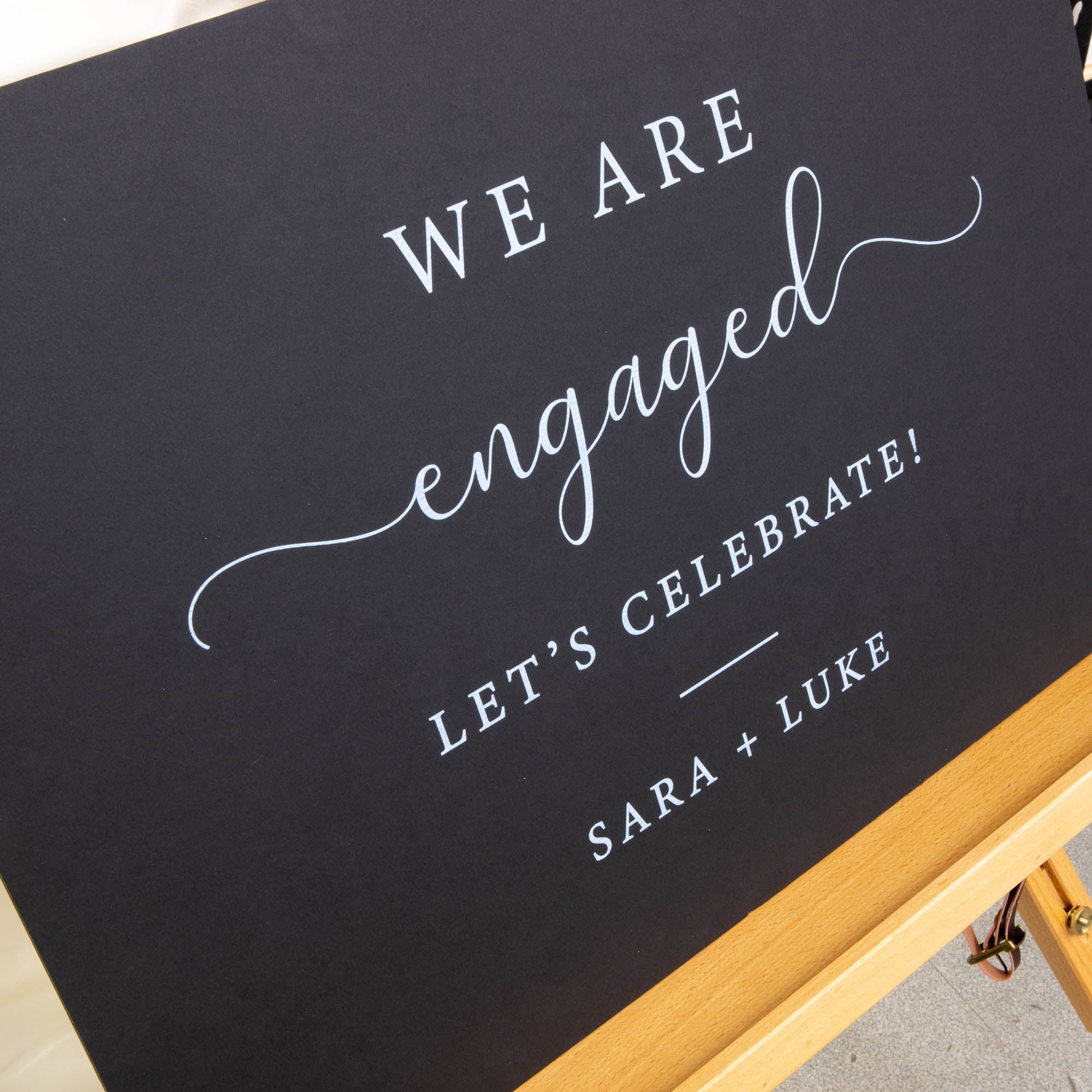 Printed Wedding Welcome sign | Black Landscape