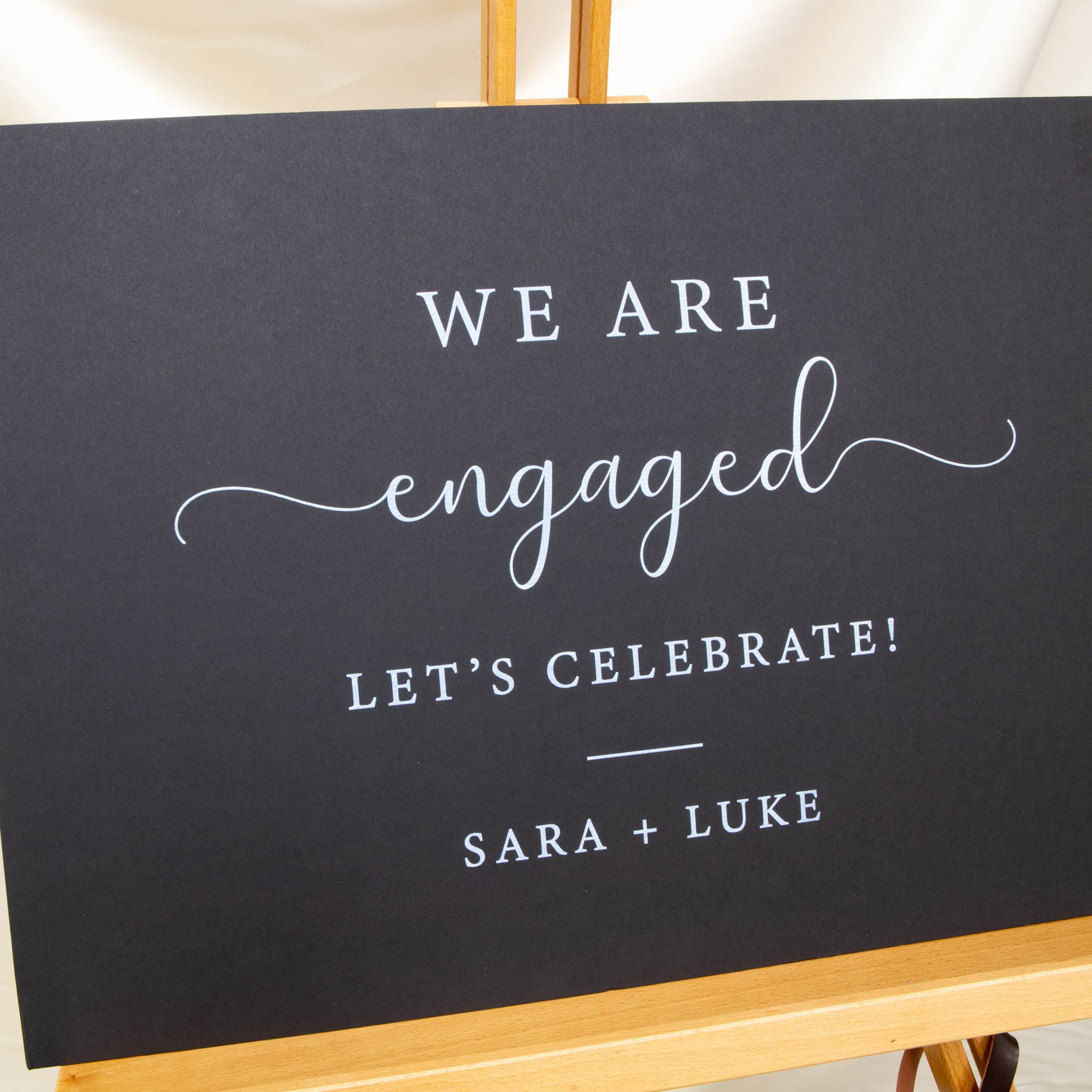 Printed Wedding Welcome sign | Black Landscape