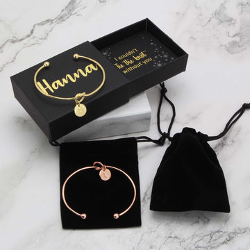 Personalized Initial Bangle Bracelet, Personalised Name
