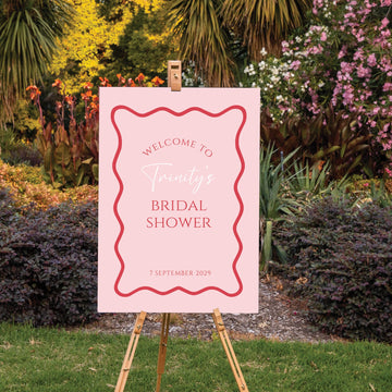 Bridal Shower Welcome Sign – Personalised Party Sign - Younique Gifts