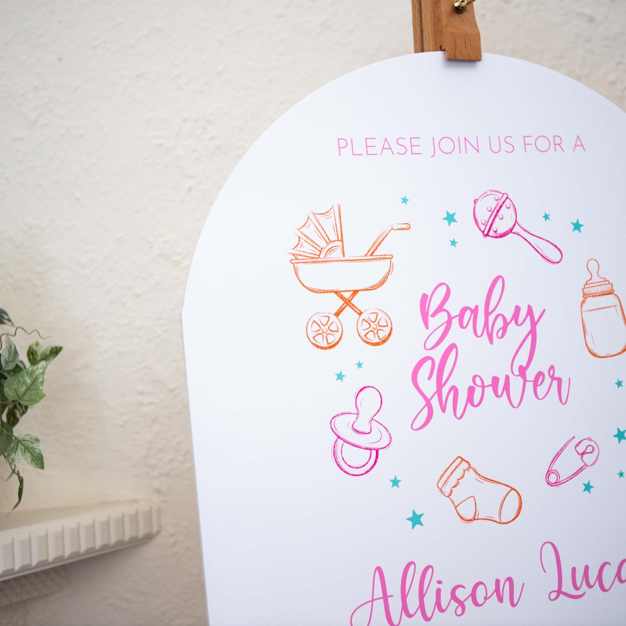 Custom Foam Board Display - Personalised Baby Shower Welcome Sign - Personalised welcome sign - Younique Gifts Melbourne